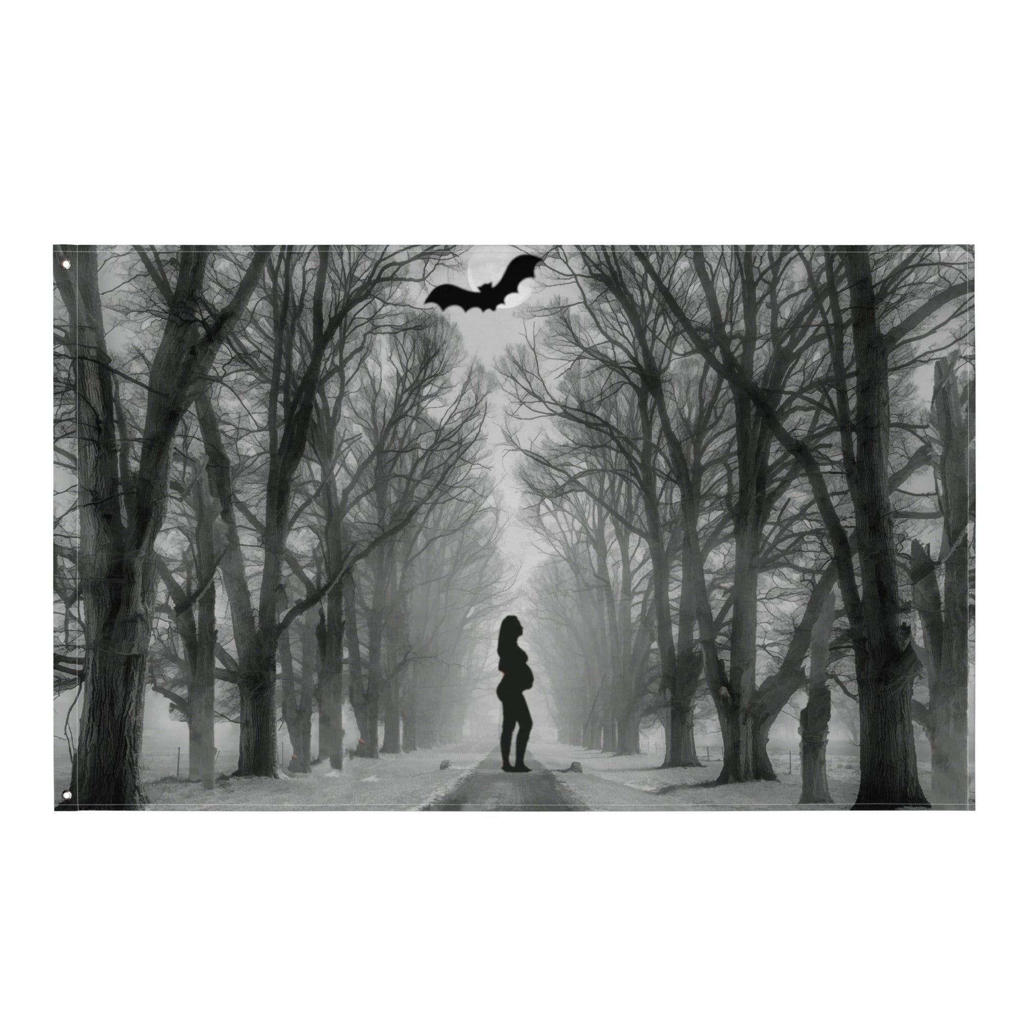 Lovable Road Painting Flag Tapestry-0