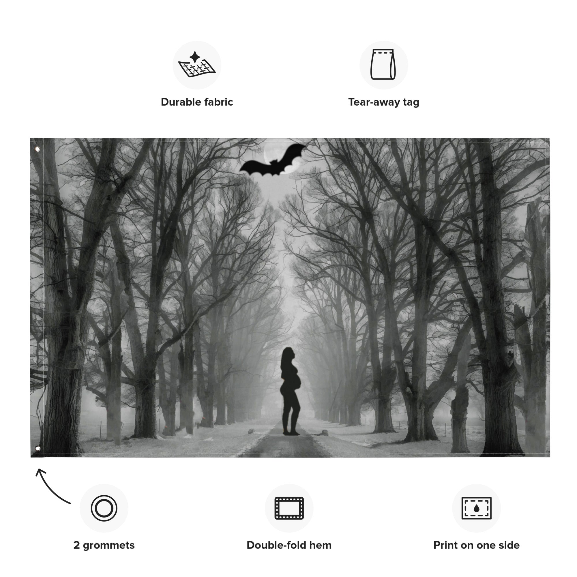 Lovable Road Painting Flag Tapestry-1