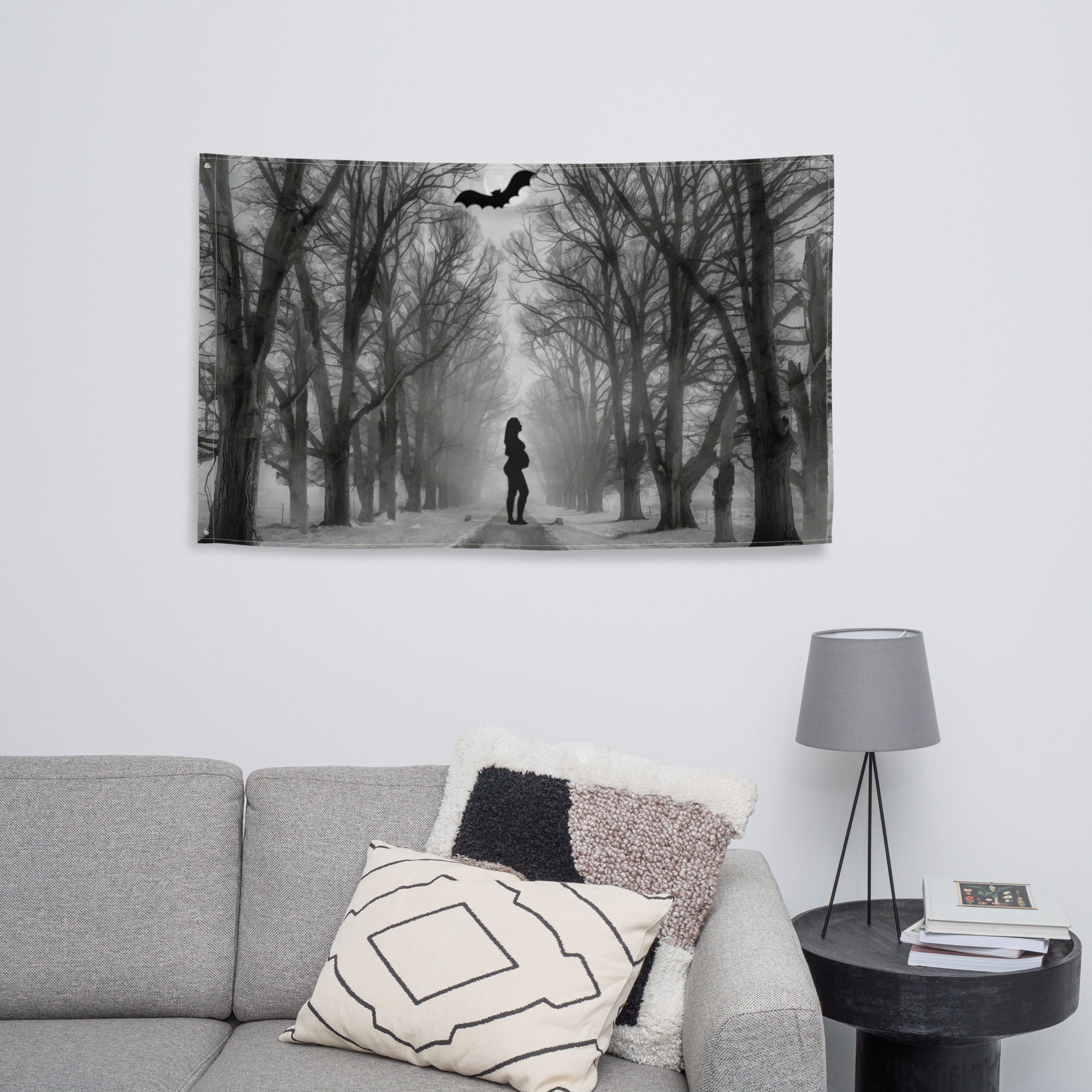 Lovable Road Painting Flag Tapestry-3