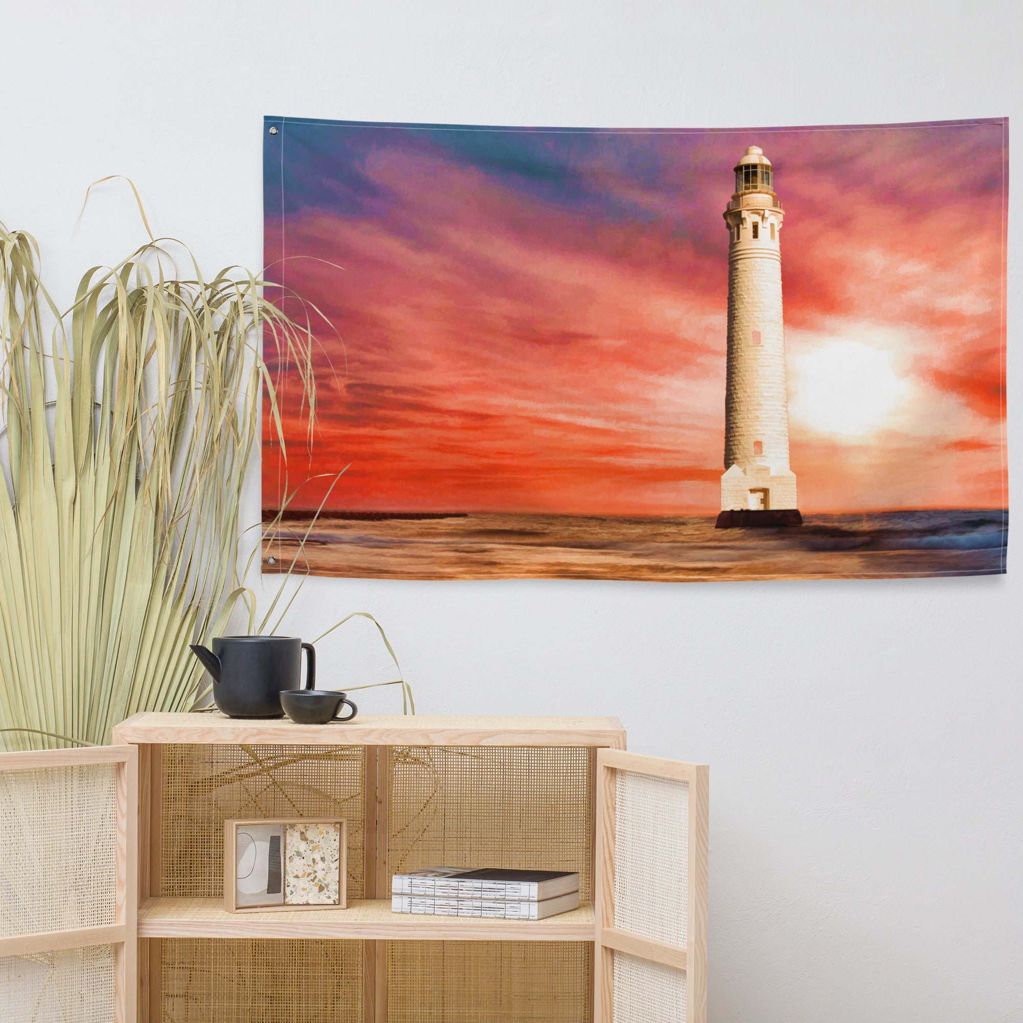 Lighthouse Wall Art Painting Flag Tapestry-4