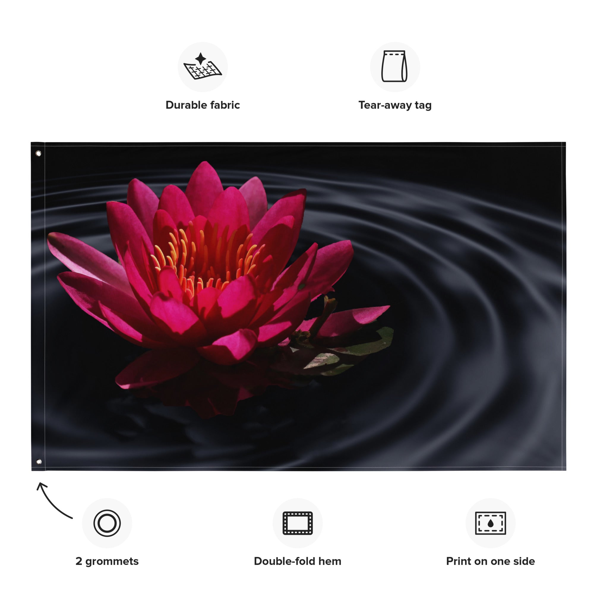 Lily Flower  Art Painting Flag Tapestry-1