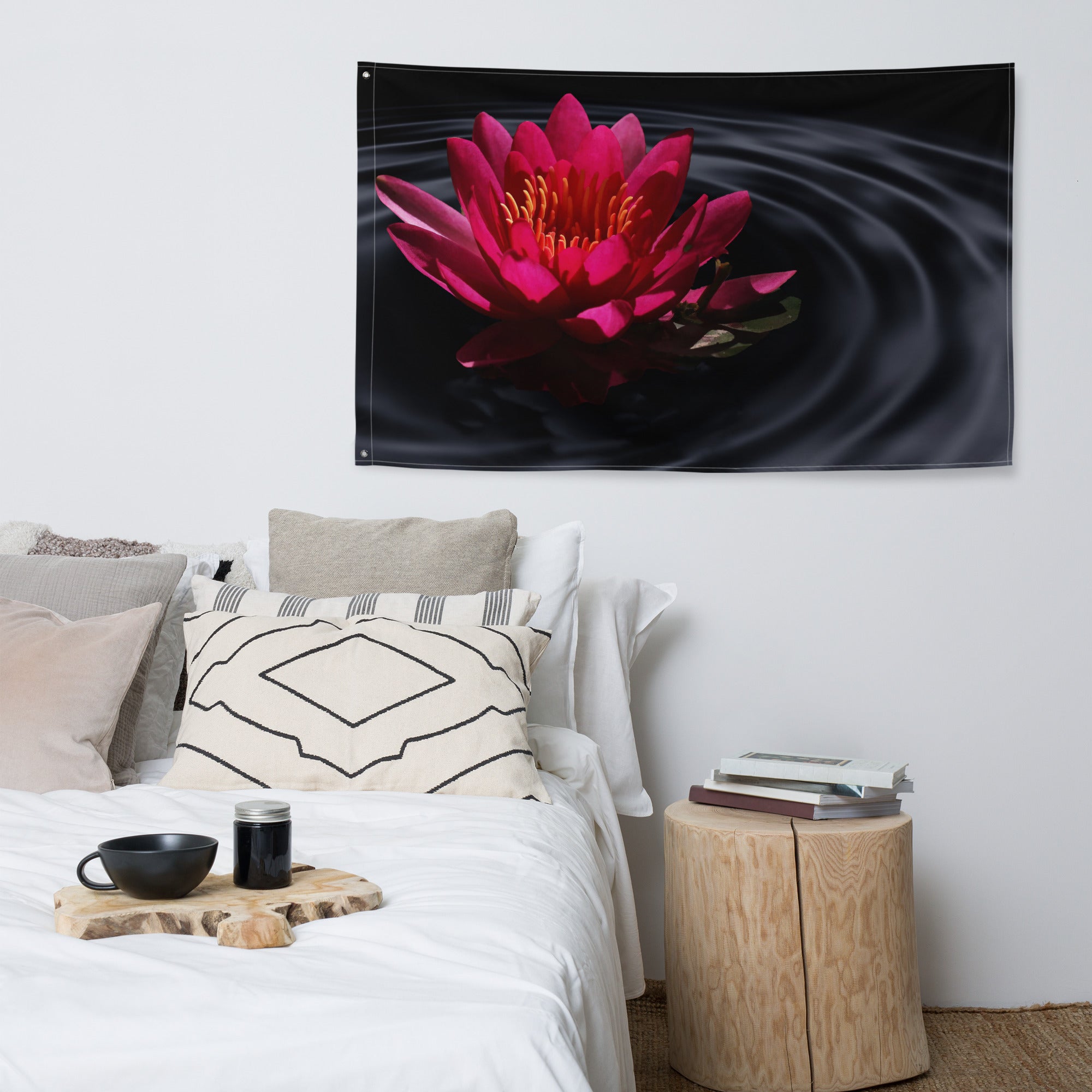 Lily Flower  Art Painting Flag Tapestry-4