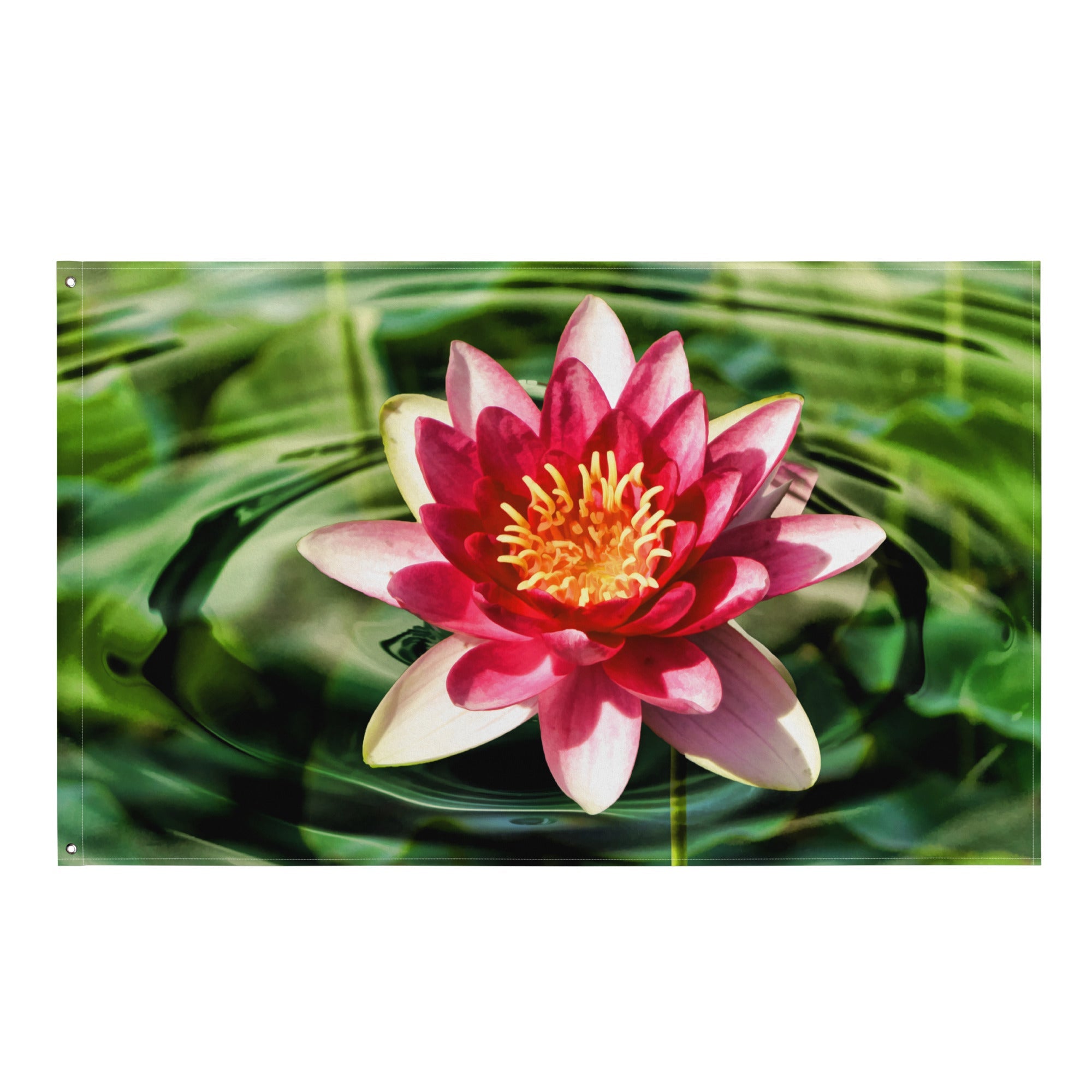 Lily Flower Painting Wall art Flag Tapestry-0