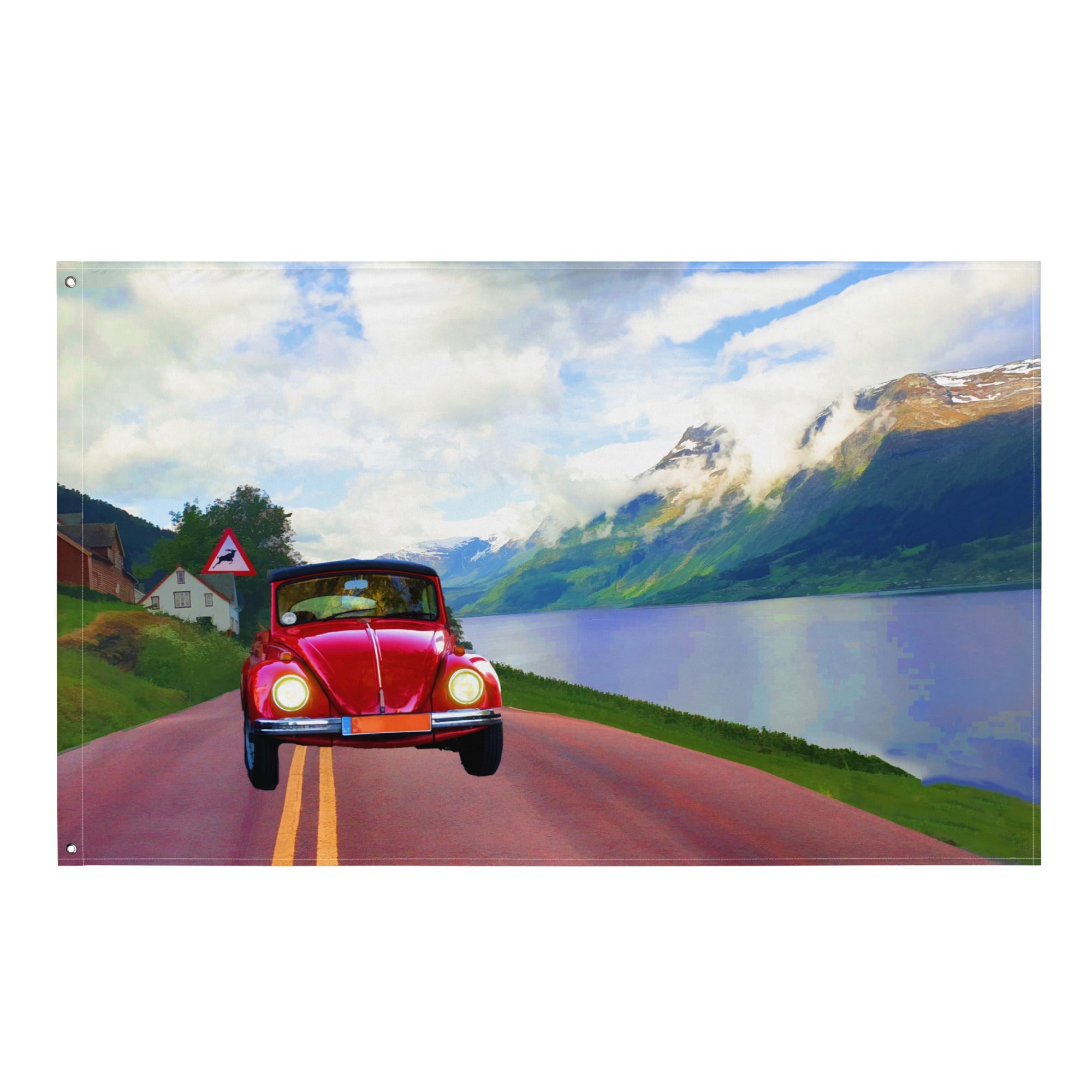 Great Ocean Road Painting Flag Tapestry-0