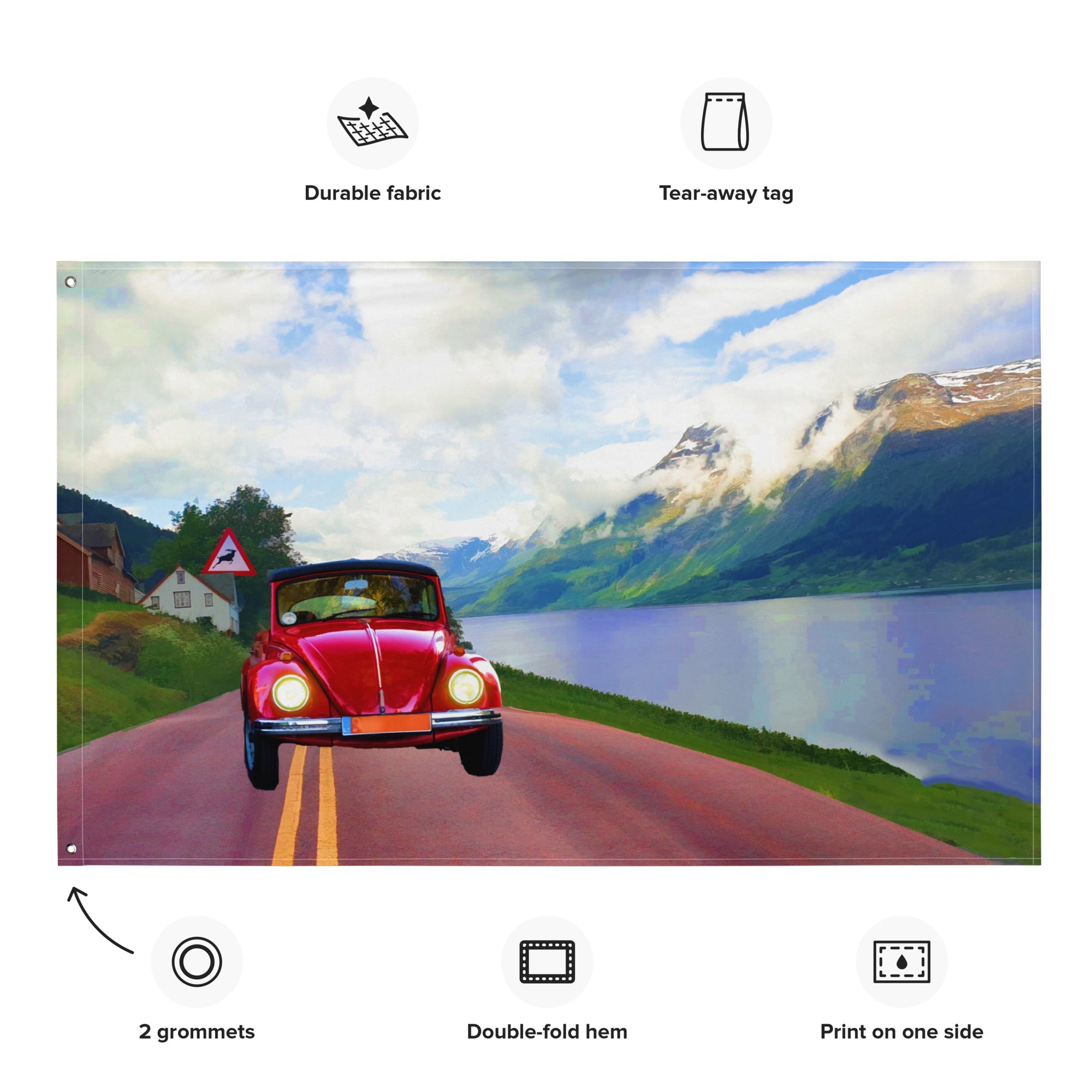 Great Ocean Road Painting Flag Tapestry-1