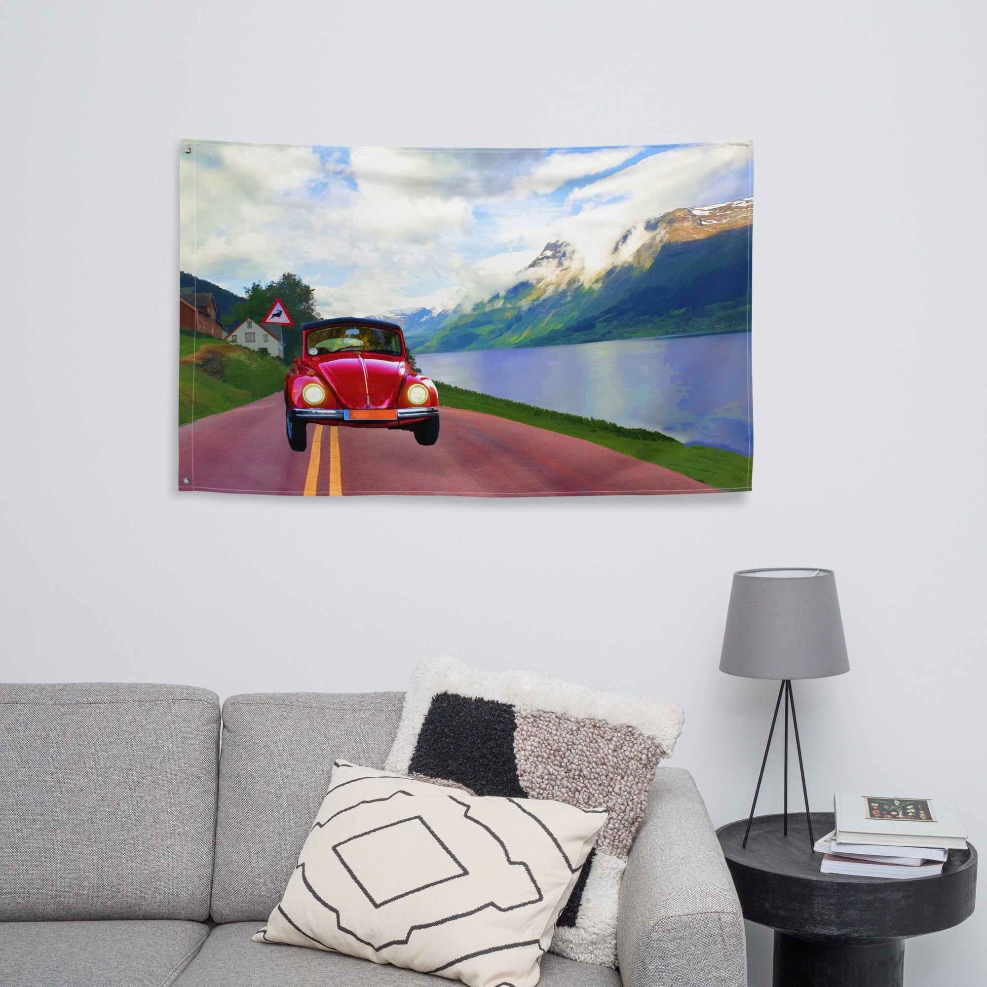 Great Ocean Road Painting Flag Tapestry-3