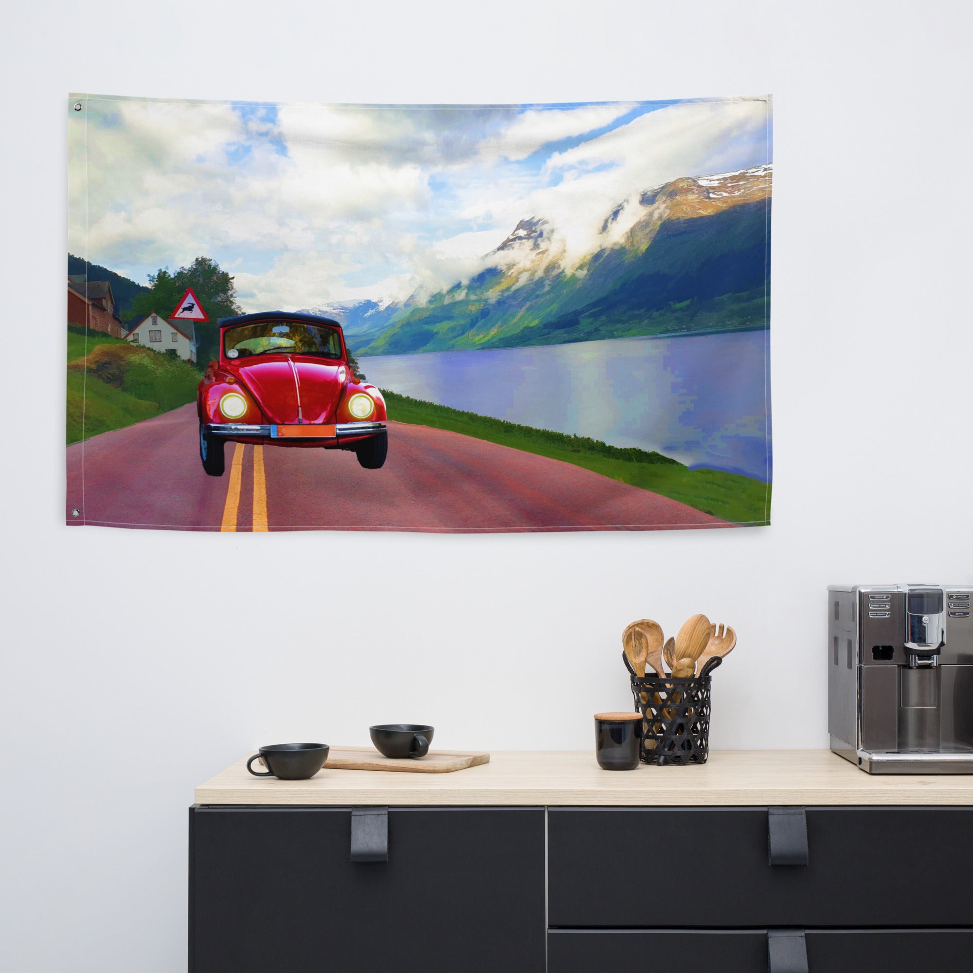 Great Ocean Road Painting Flag Tapestry-4