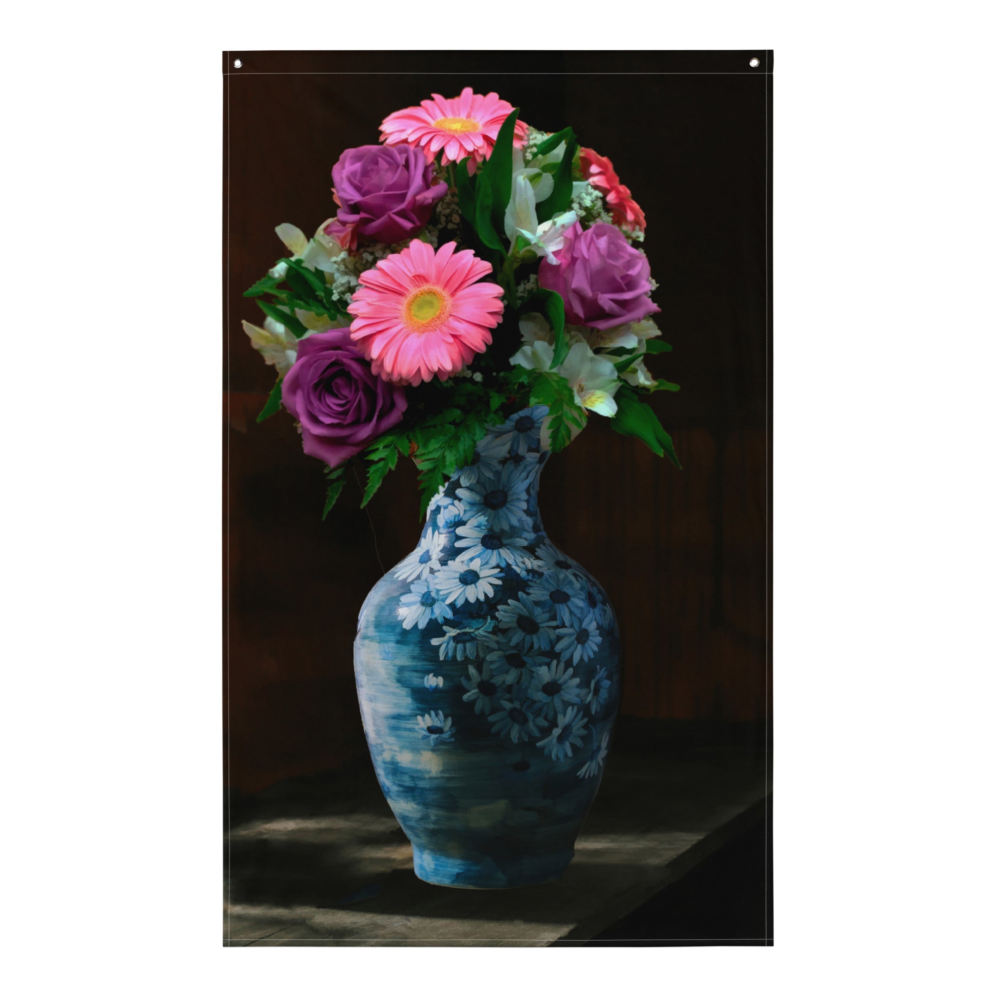 Flowers Wall art Painting Flag Tapestry-0