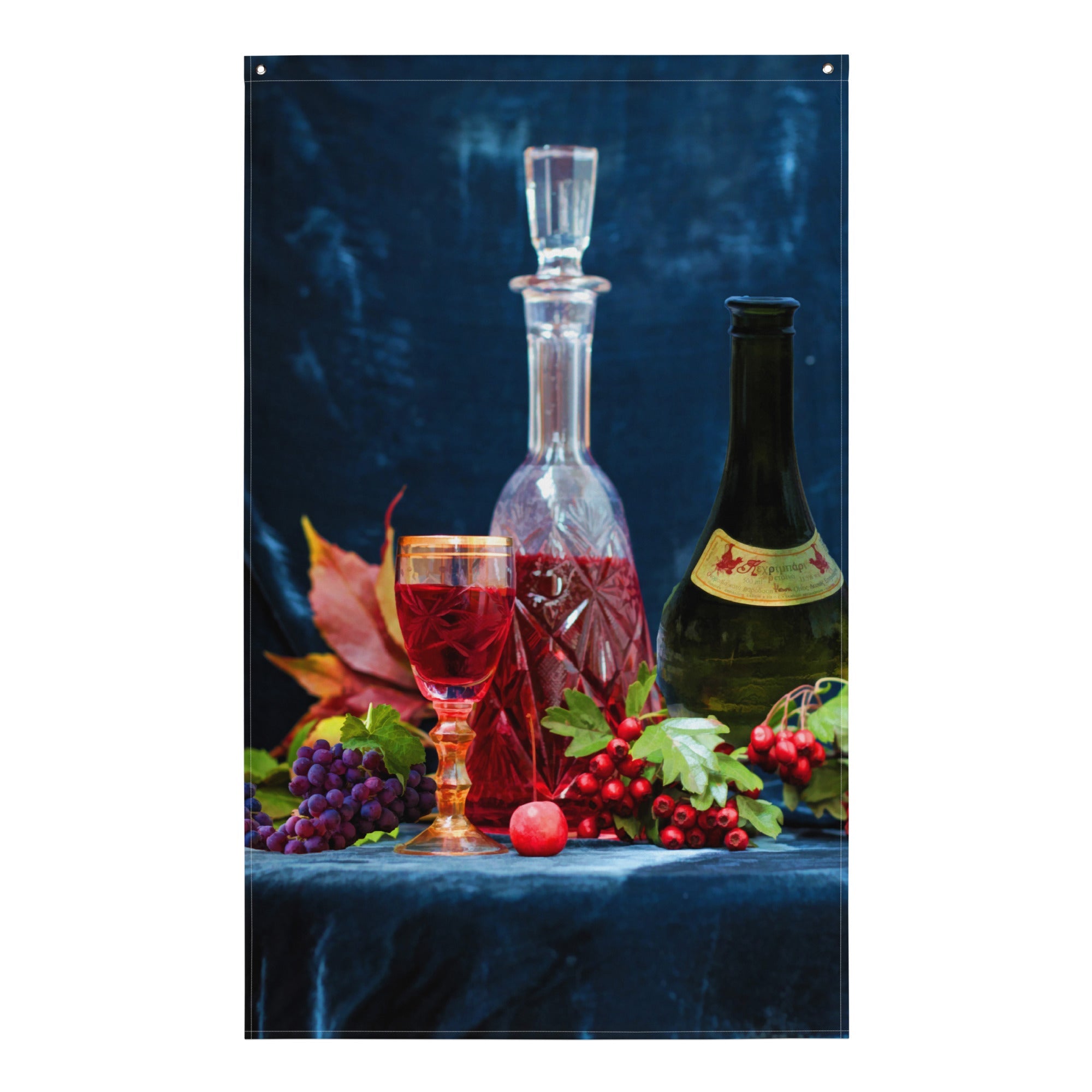 Wine Painting Flag Tapestry-0