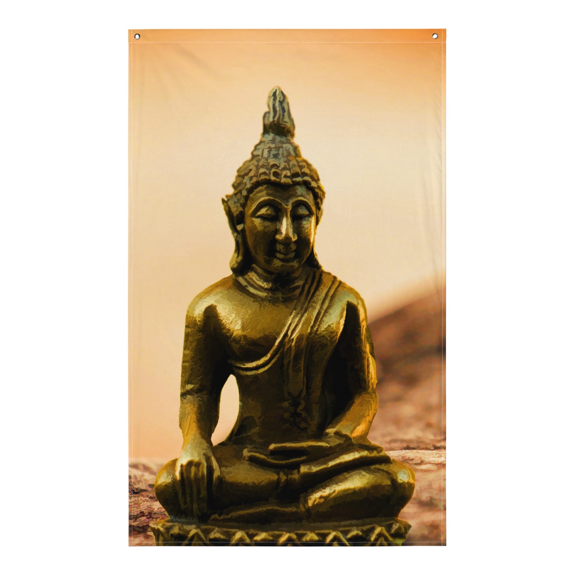 Buddha Painting Flag Tapestry-0