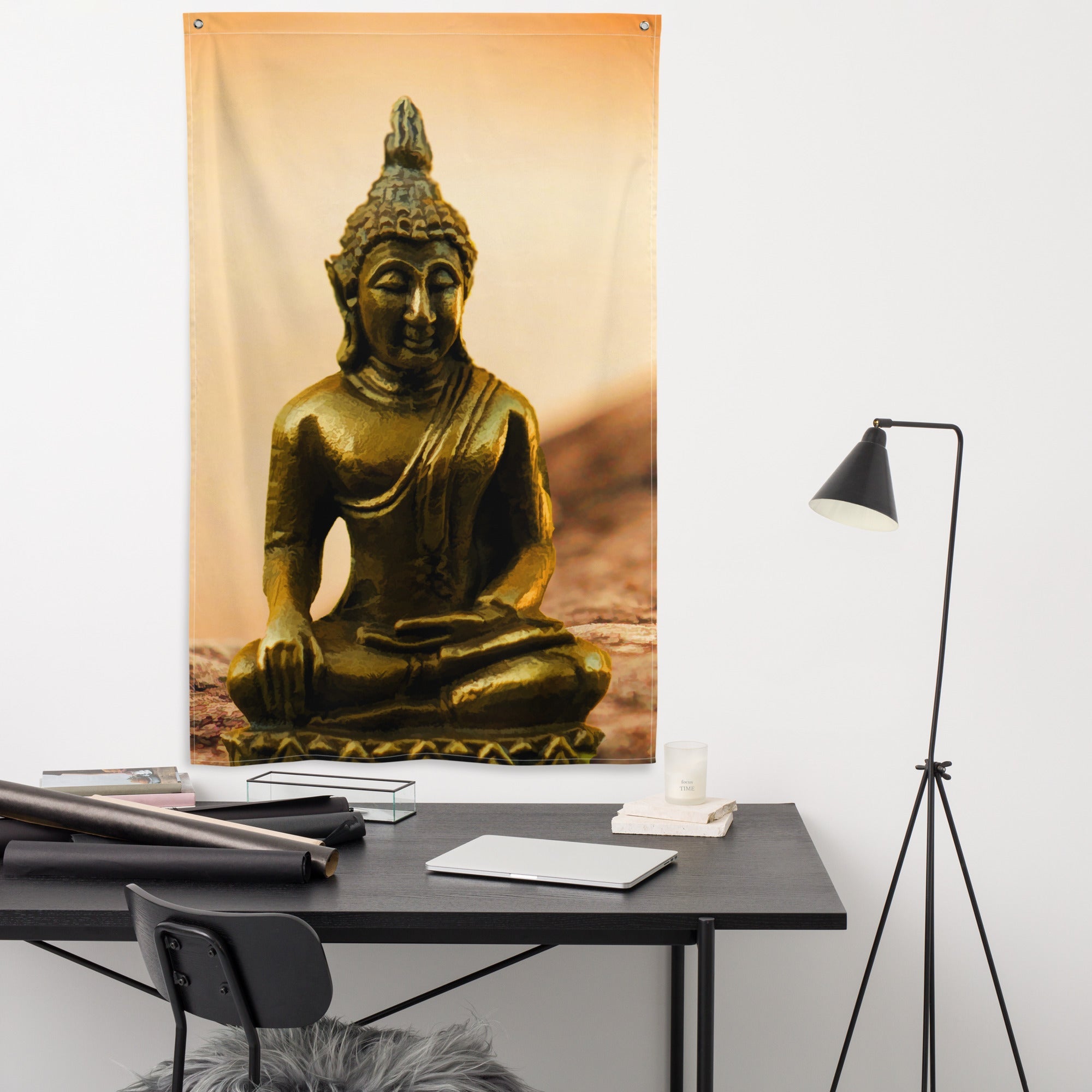Buddha Painting Flag Tapestry-3
