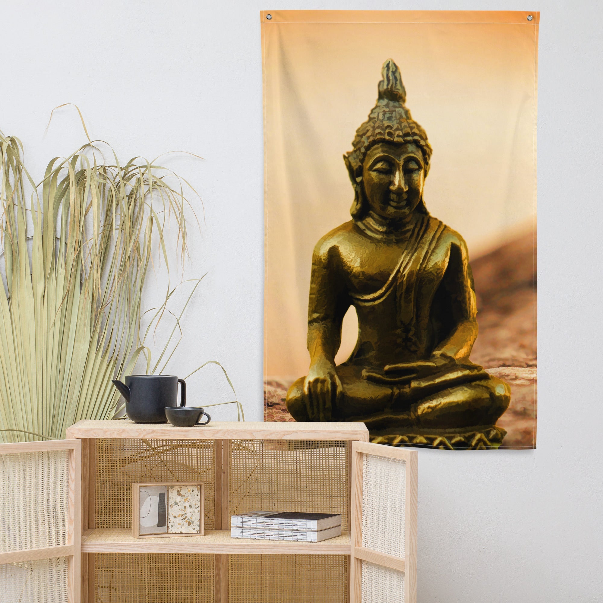 Buddha Painting Flag Tapestry-4
