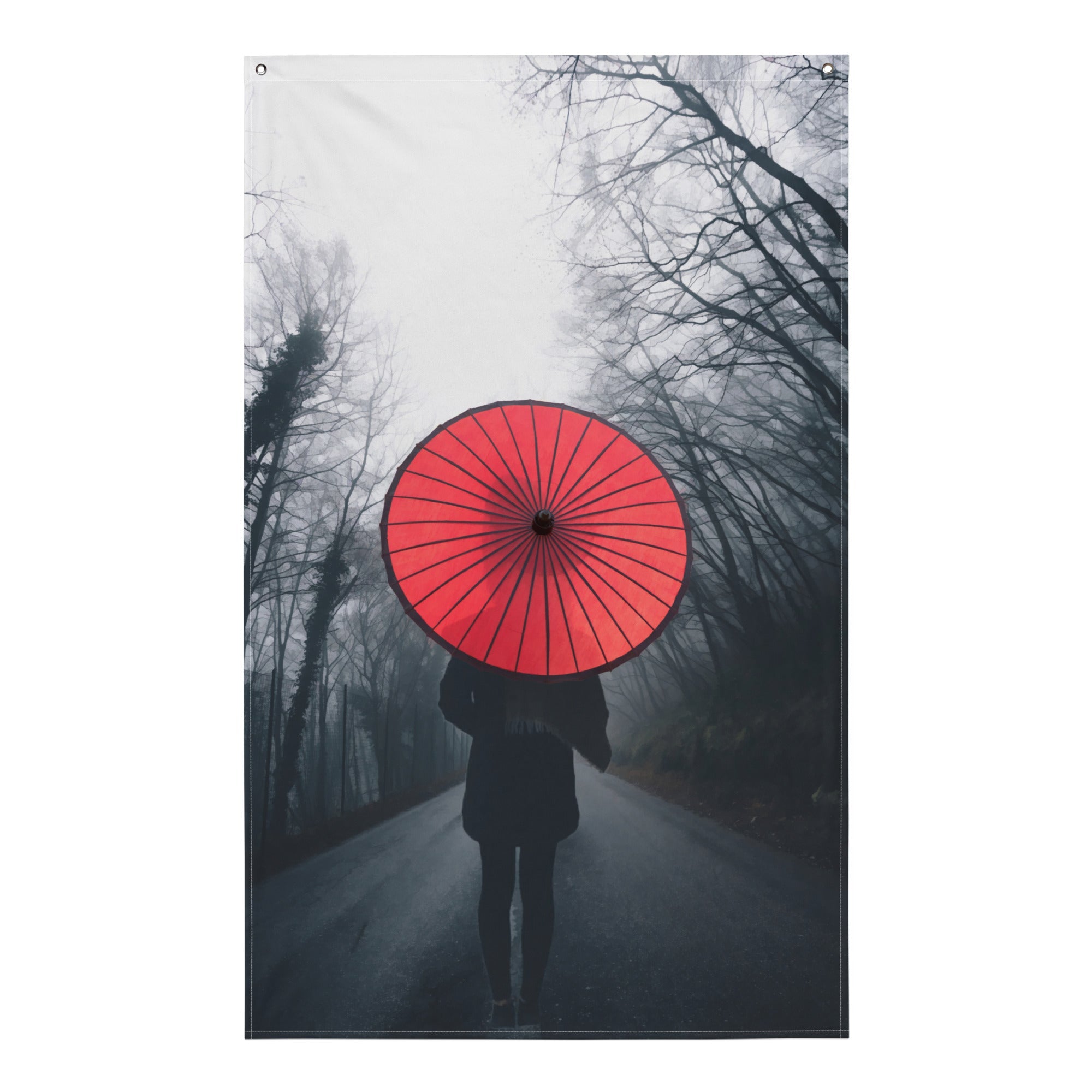 Way to Home Umbrella Painting Flag Tapestry-0