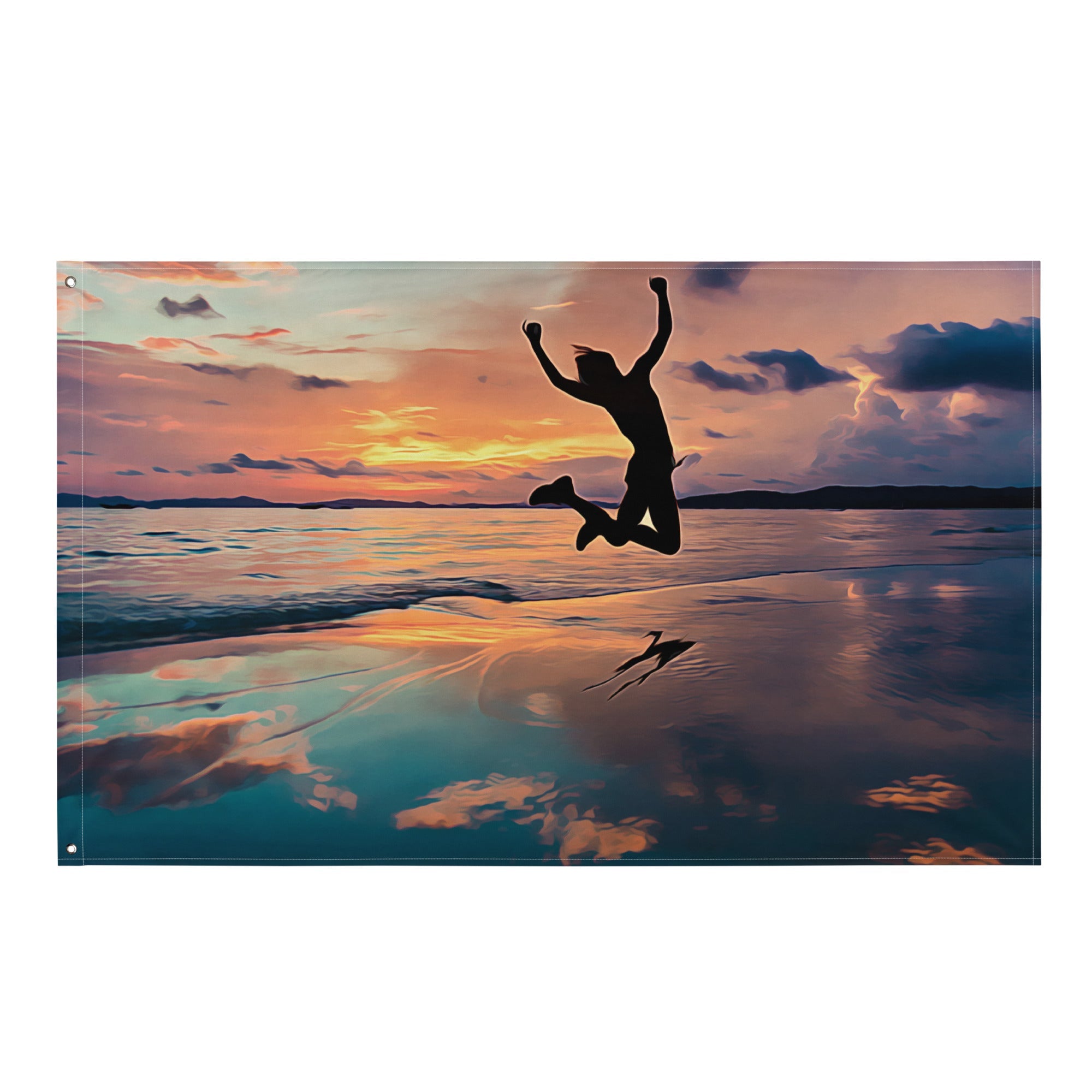 Love in the Air Painting Flag Tapestry-0