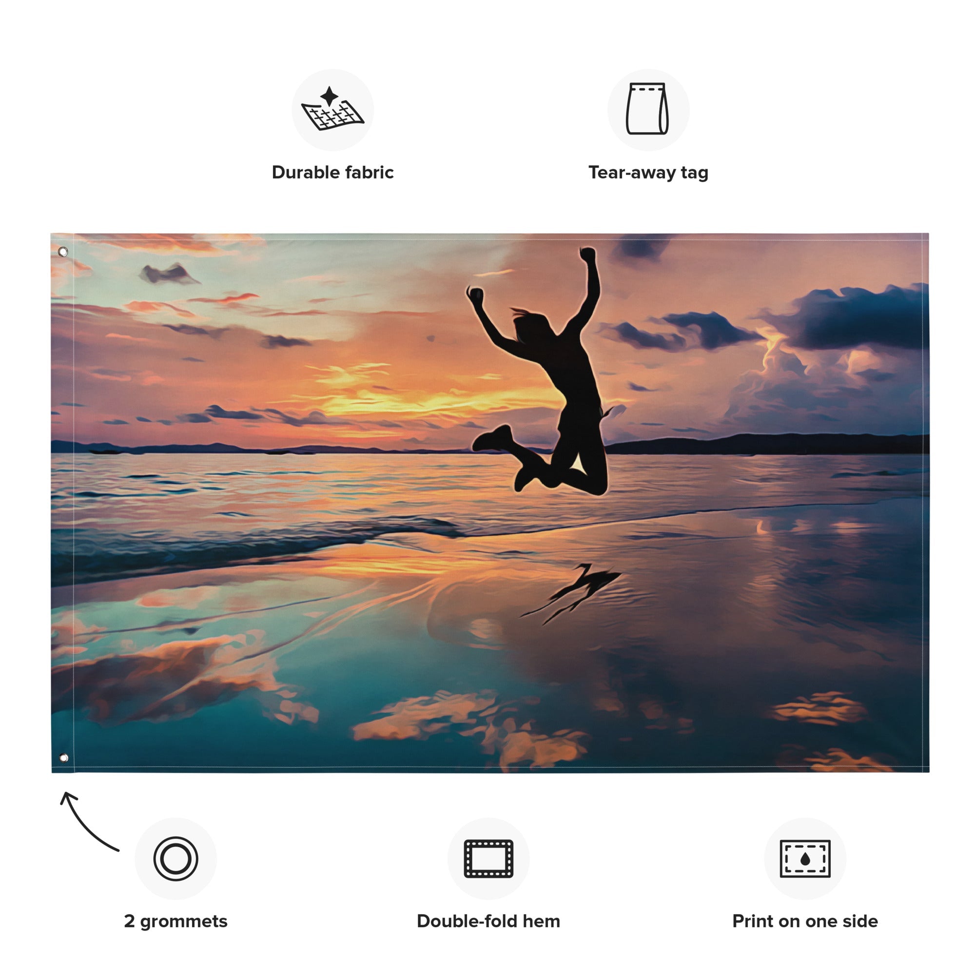 Love in the Air Painting Flag Tapestry-1