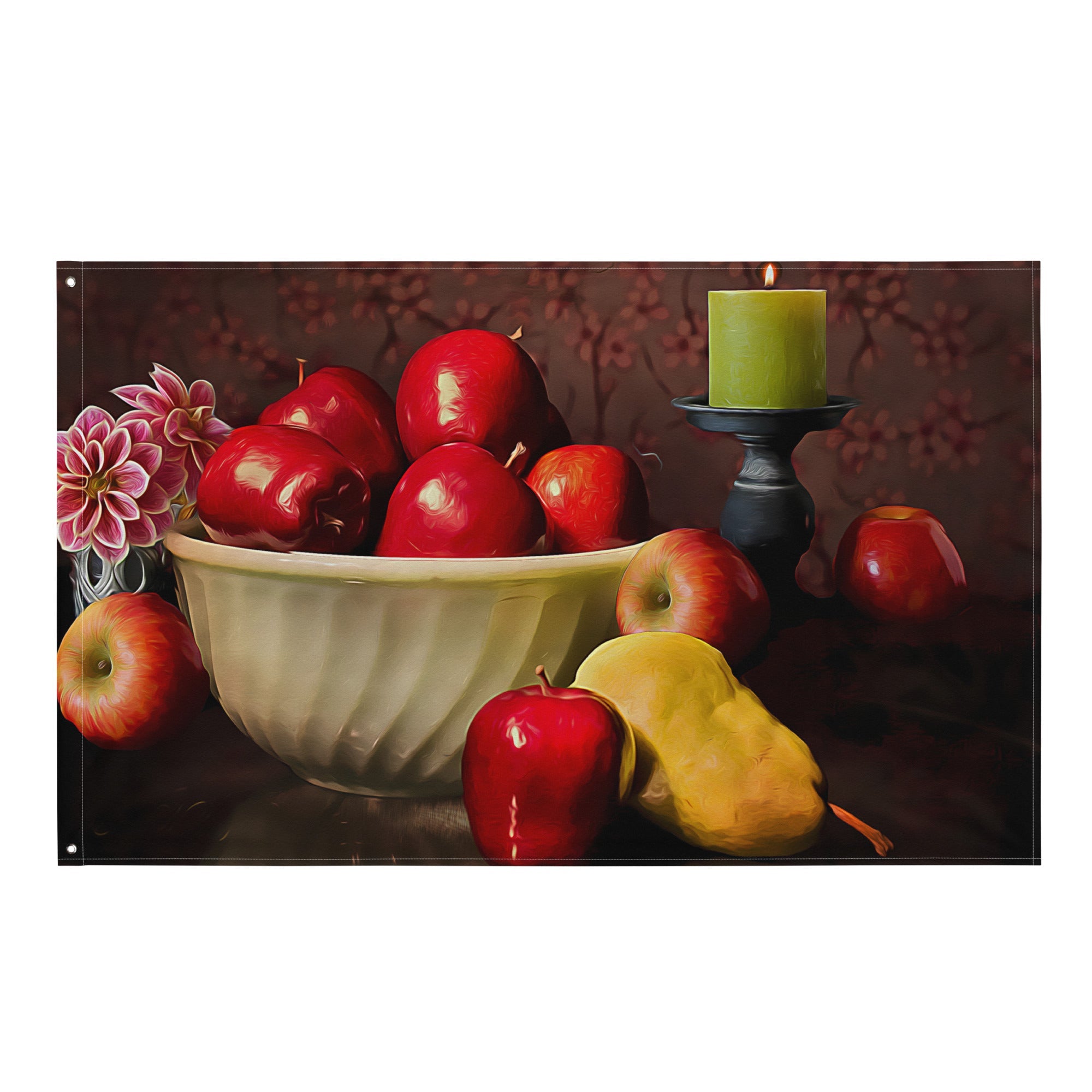 Fruits Painting 4 Flag Tapestry-0