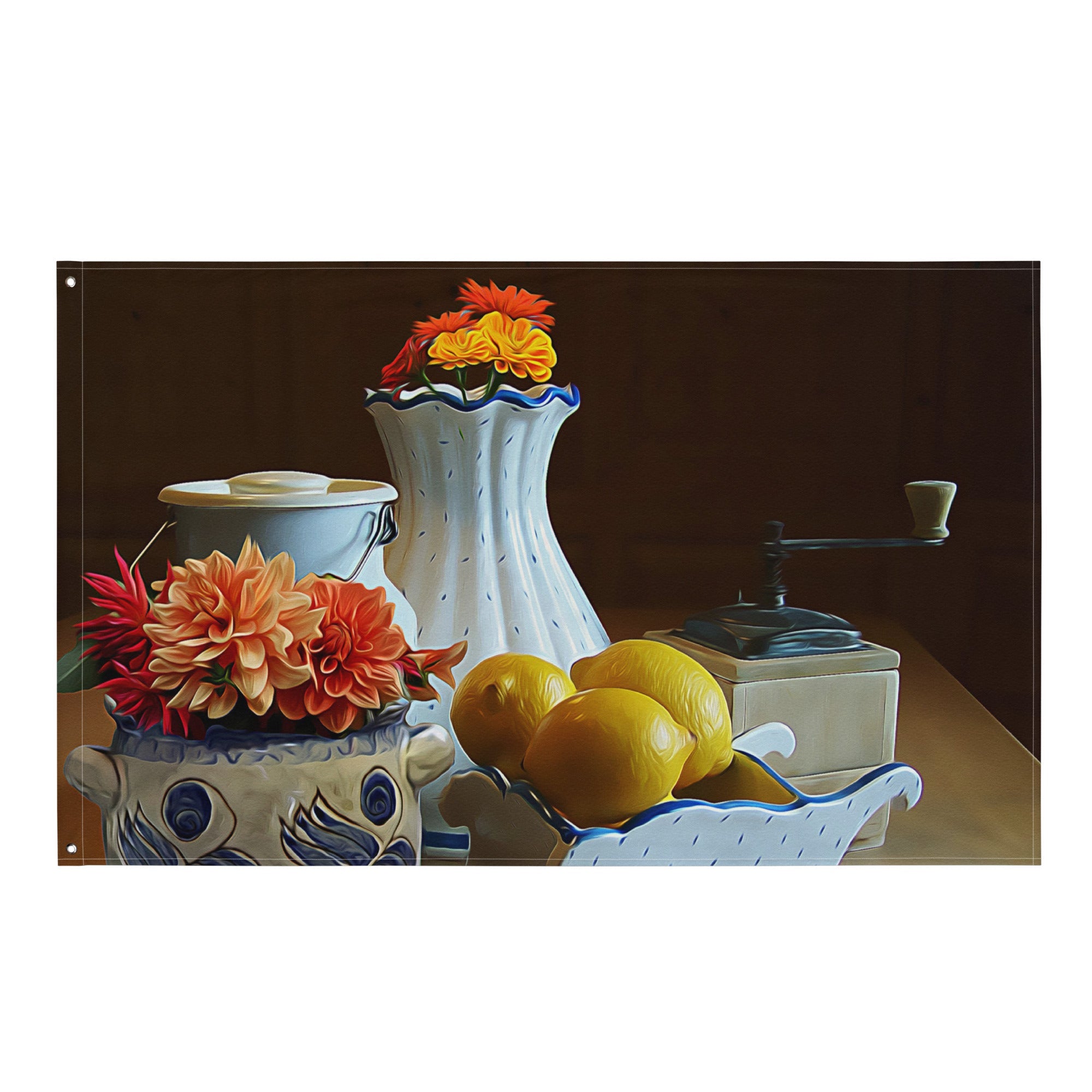 Still Life Painting 3 Flag Tapestry-0