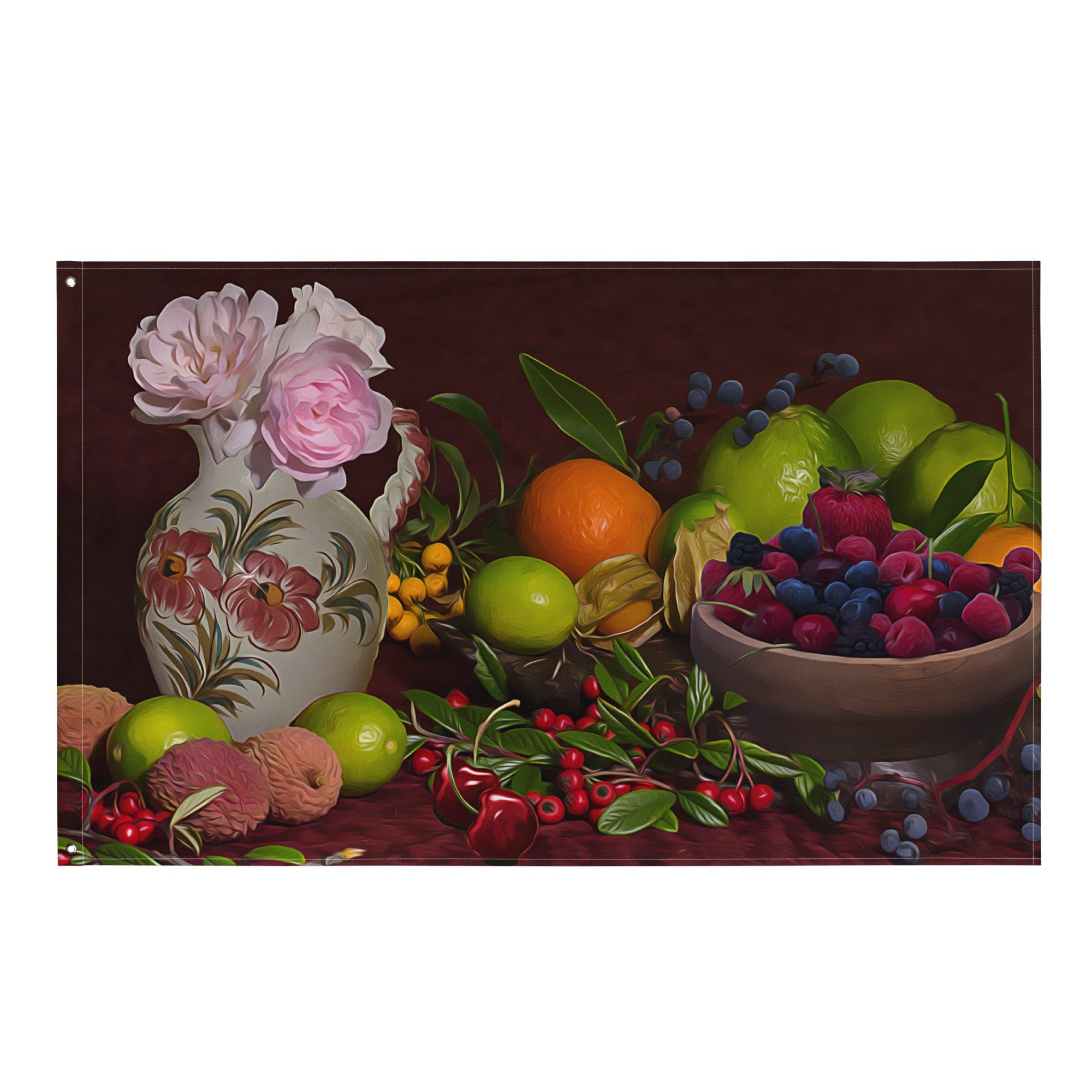 Still Life Painting 6 Flag Tapestry-0