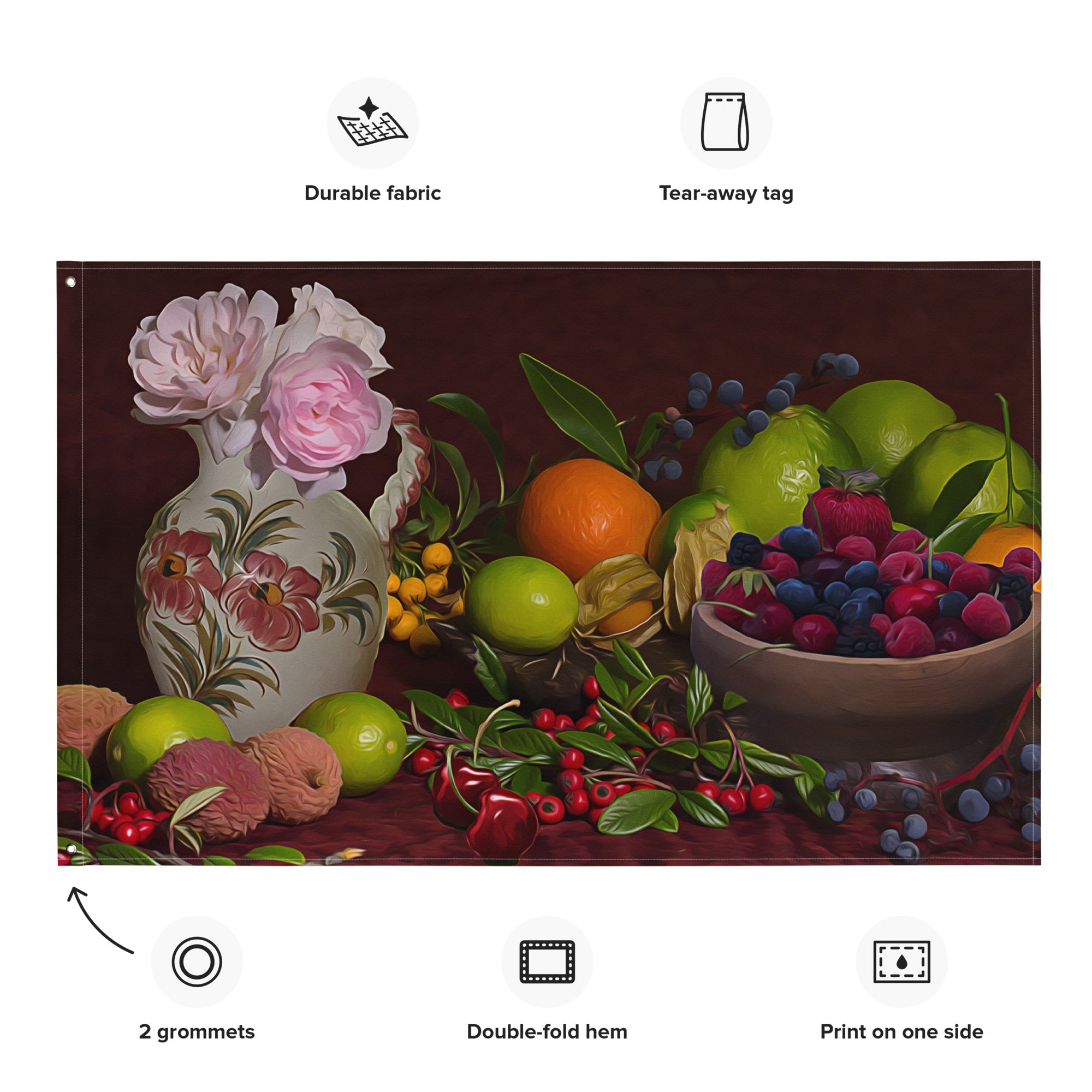 Still Life Painting 6 Flag Tapestry-1