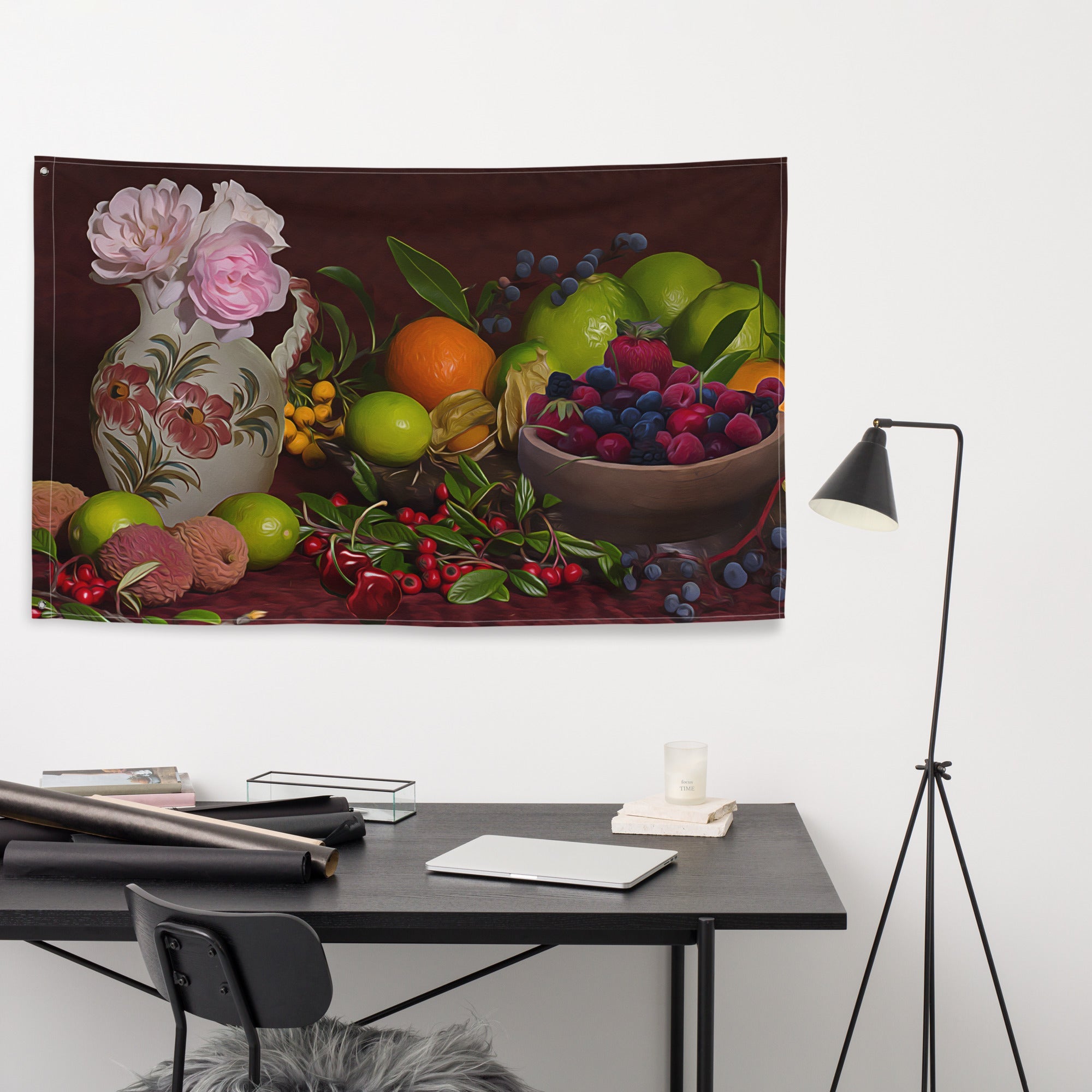 Still Life Painting 6 Flag Tapestry-3