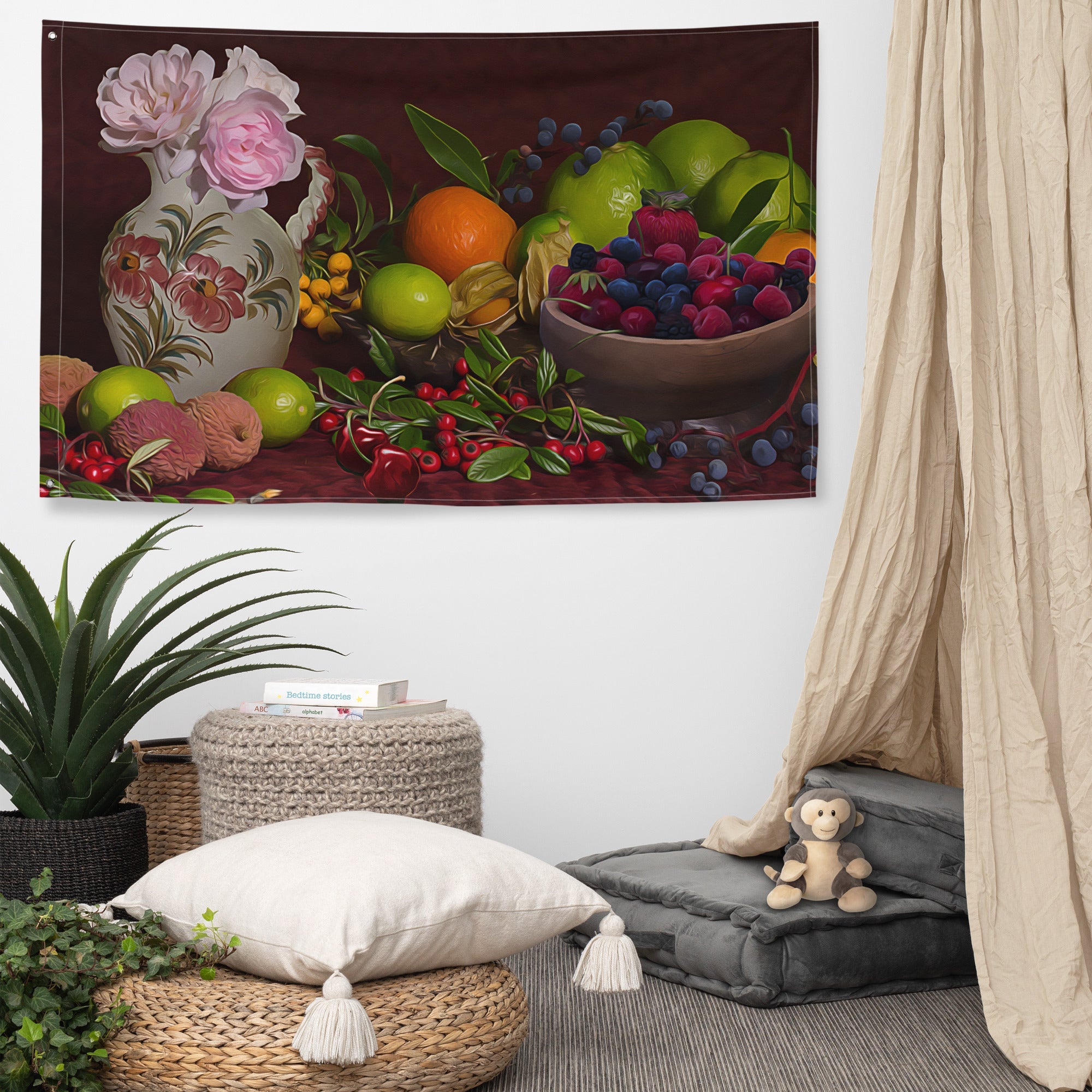 Still Life Painting 6 Flag Tapestry-4