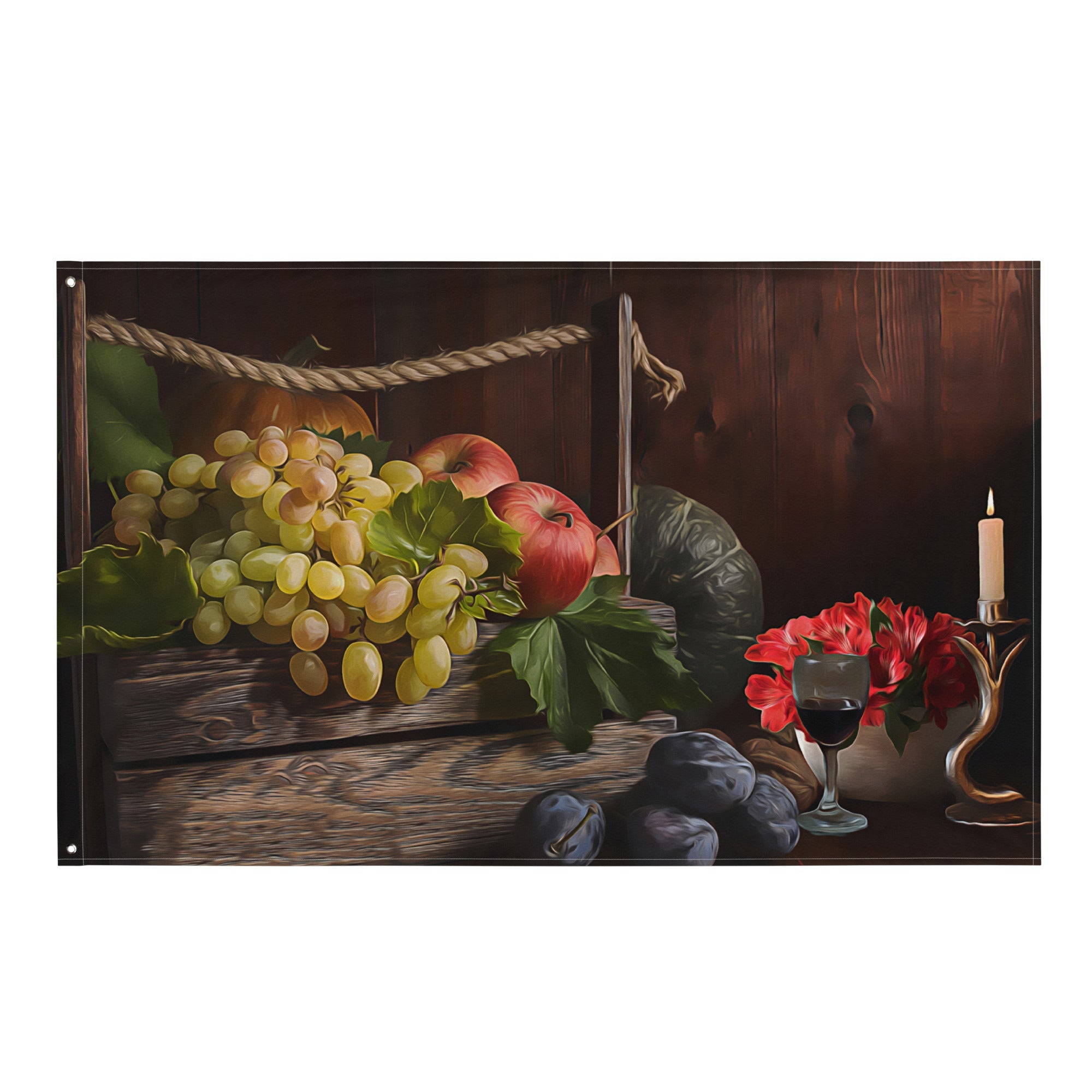 Rope Still Life Painting Flag Tapestry-0