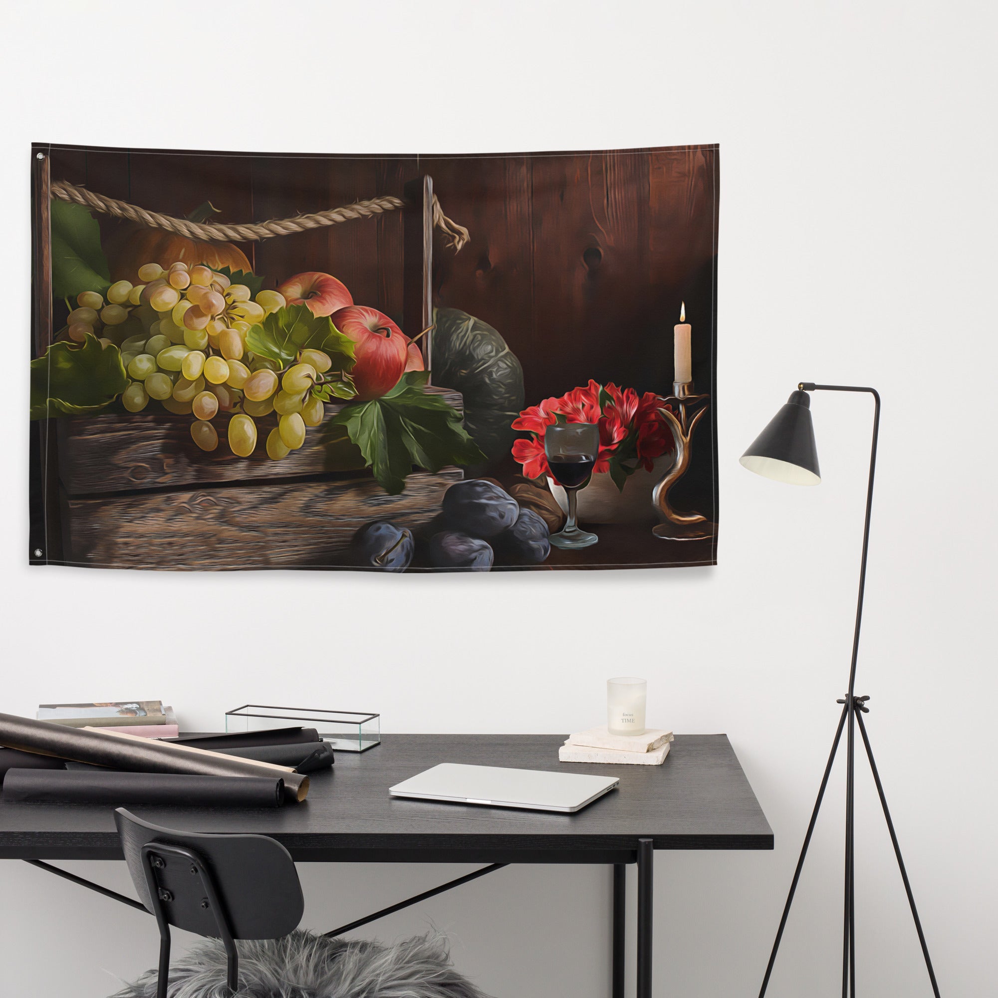 Rope Still Life Painting Flag Tapestry-3