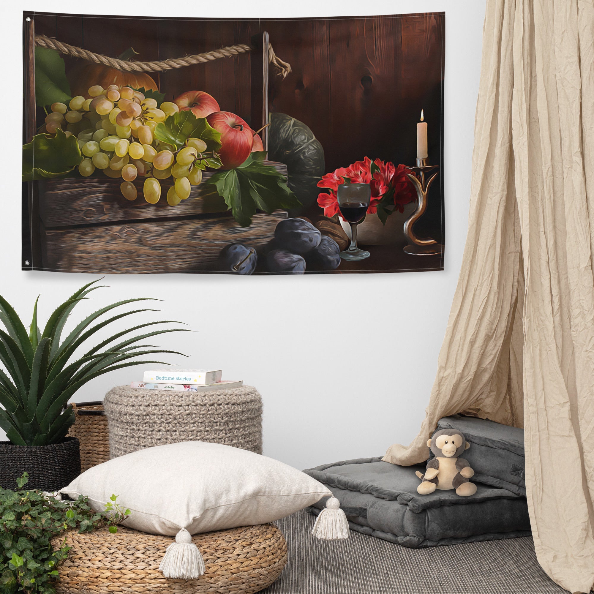 Rope Still Life Painting Flag Tapestry-4