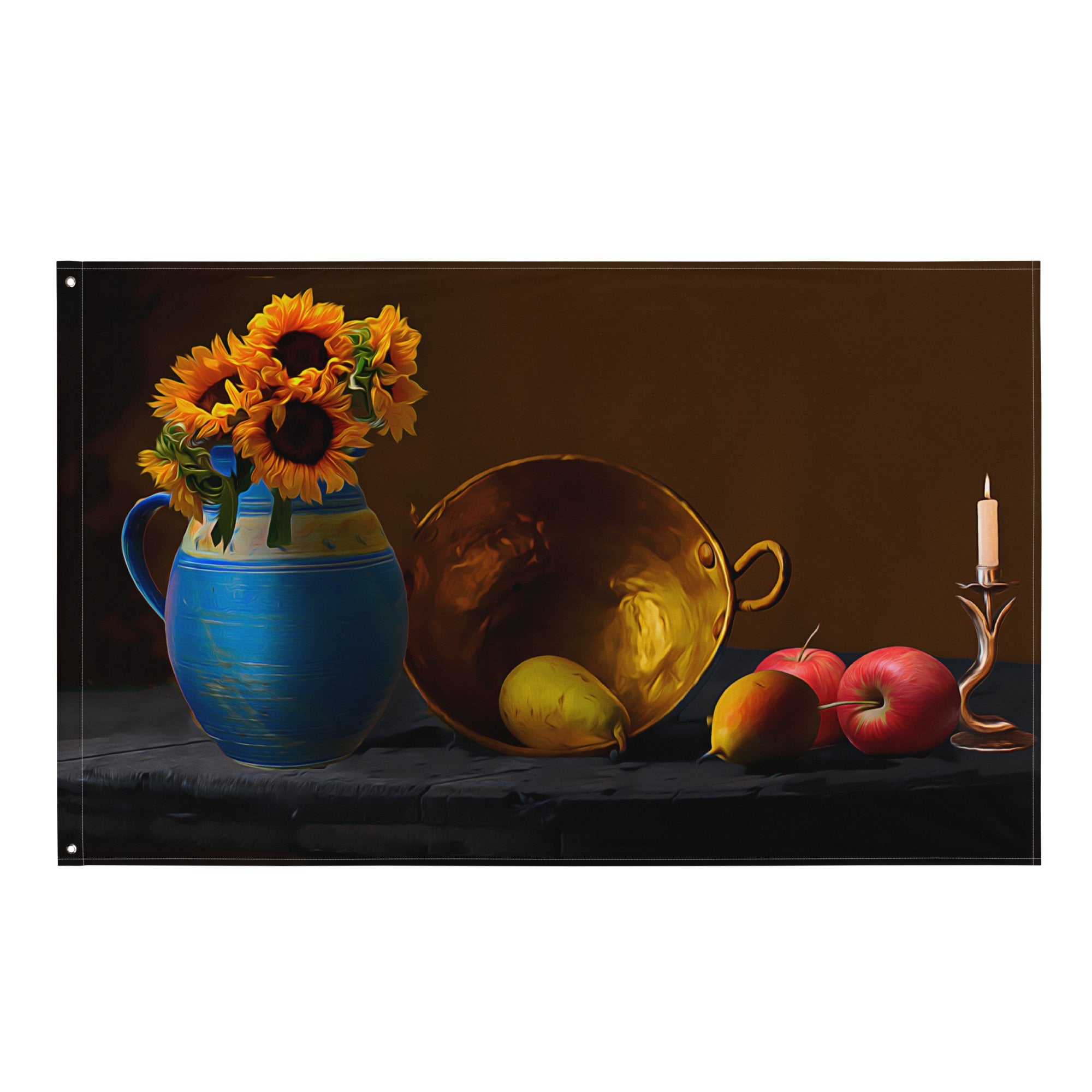 Wok Still Life Painting Flag Tapestry-0