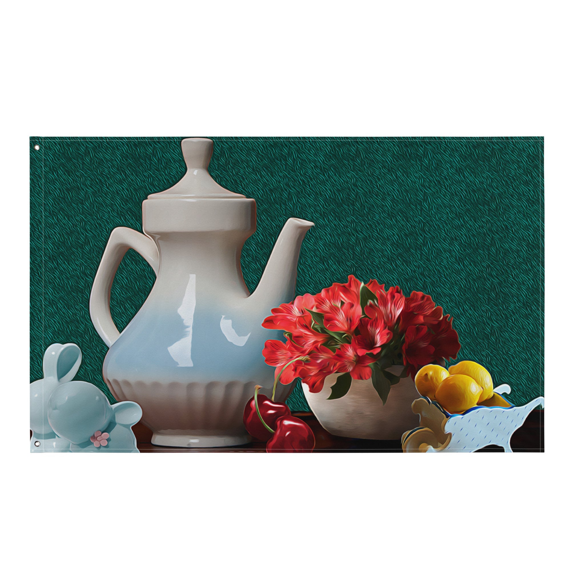 Still Life Painting 8 Flag Tapestry-0