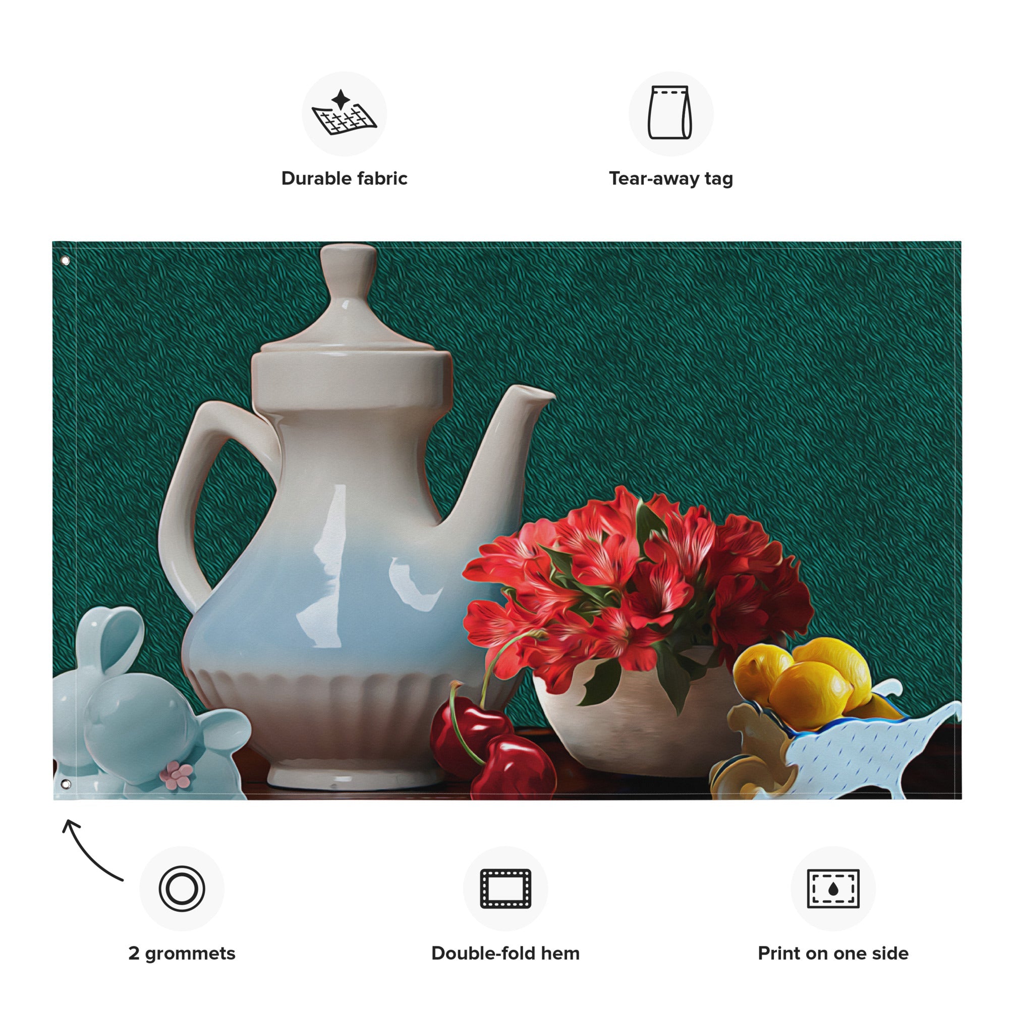 Still Life Painting 8 Flag Tapestry-1