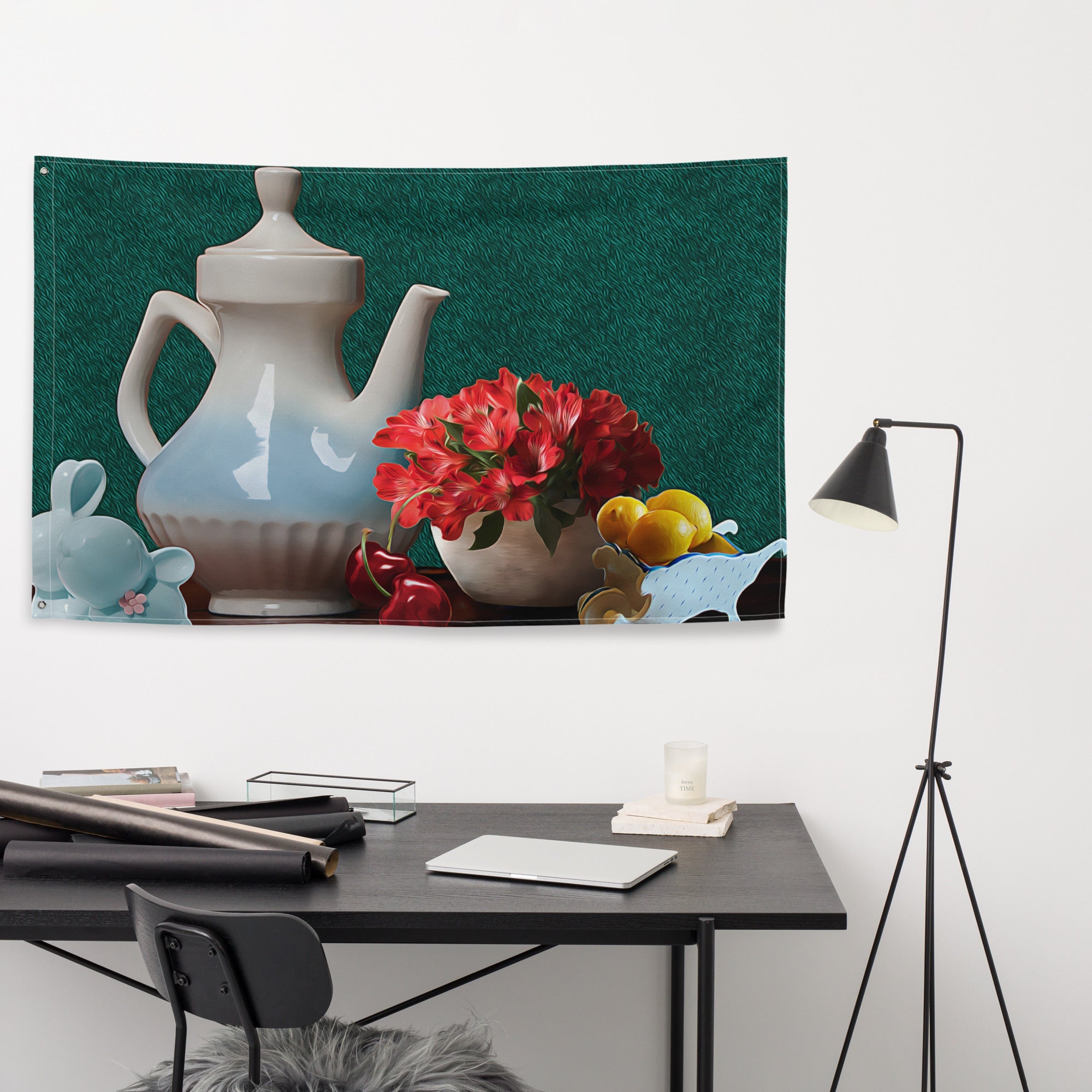 Still Life Painting 8 Flag Tapestry-3