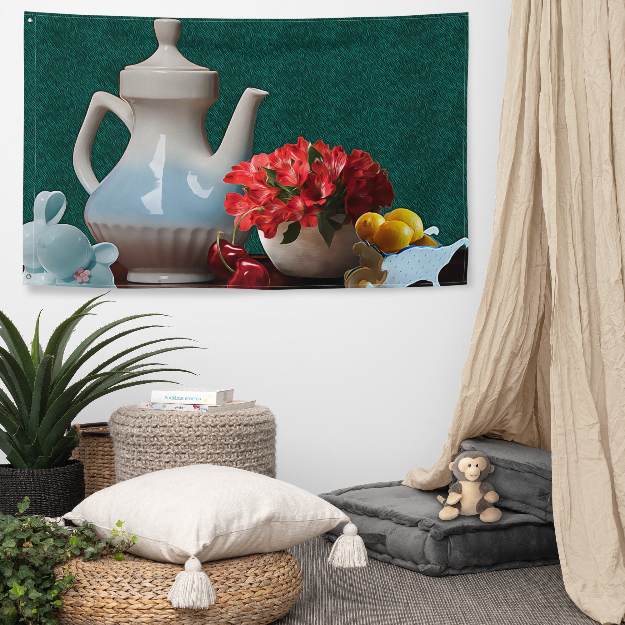 Still Life Painting 8 Flag Tapestry-4