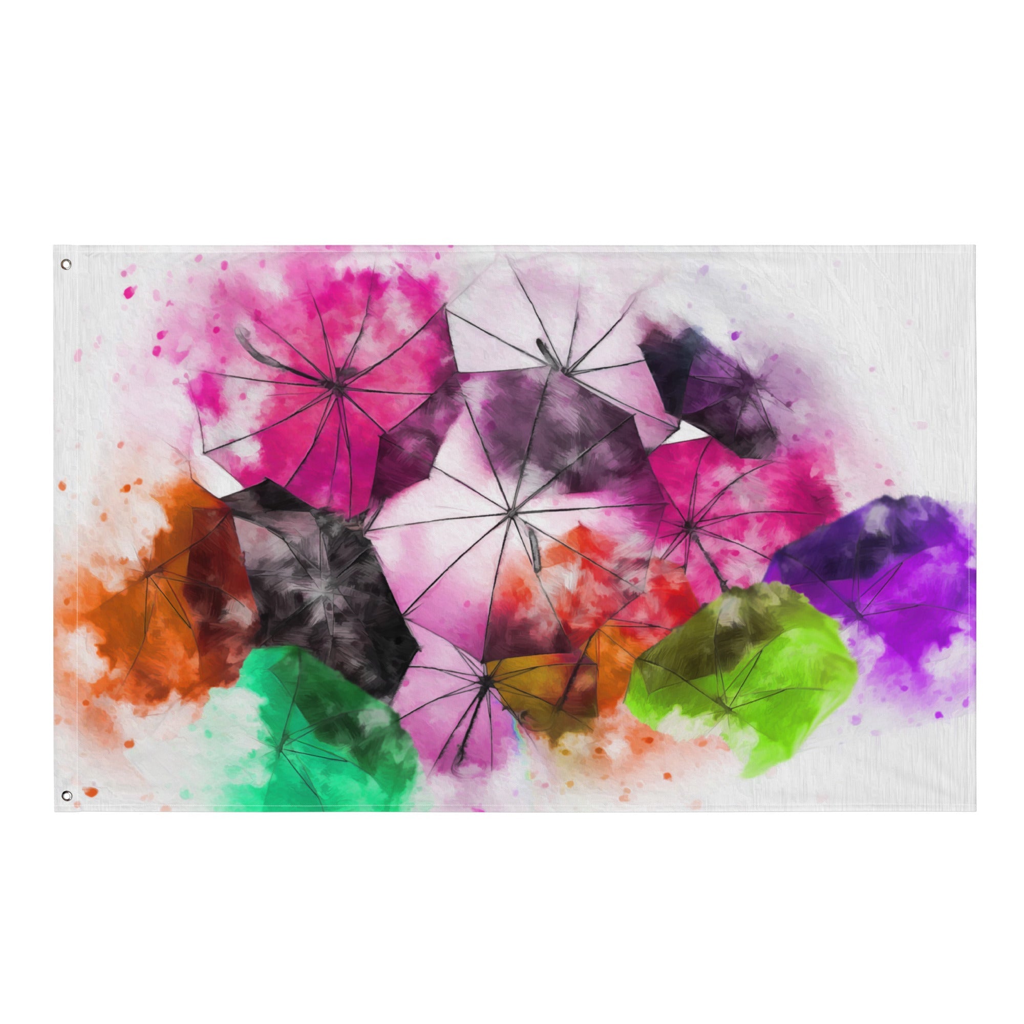 Umbrella Abstract Painting Flag Tapestry-0