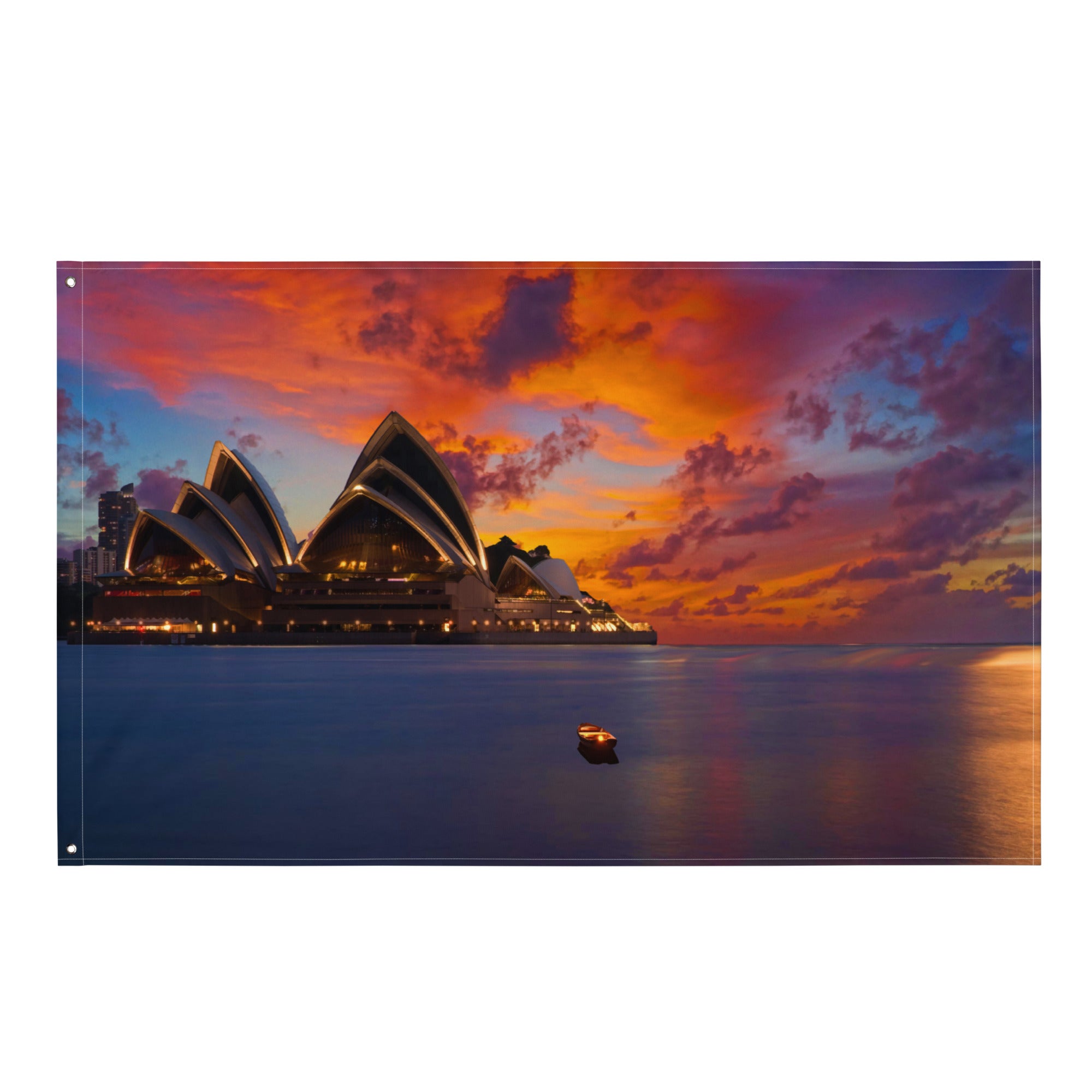Sydney Opera House Painting Flag Tapestry-0