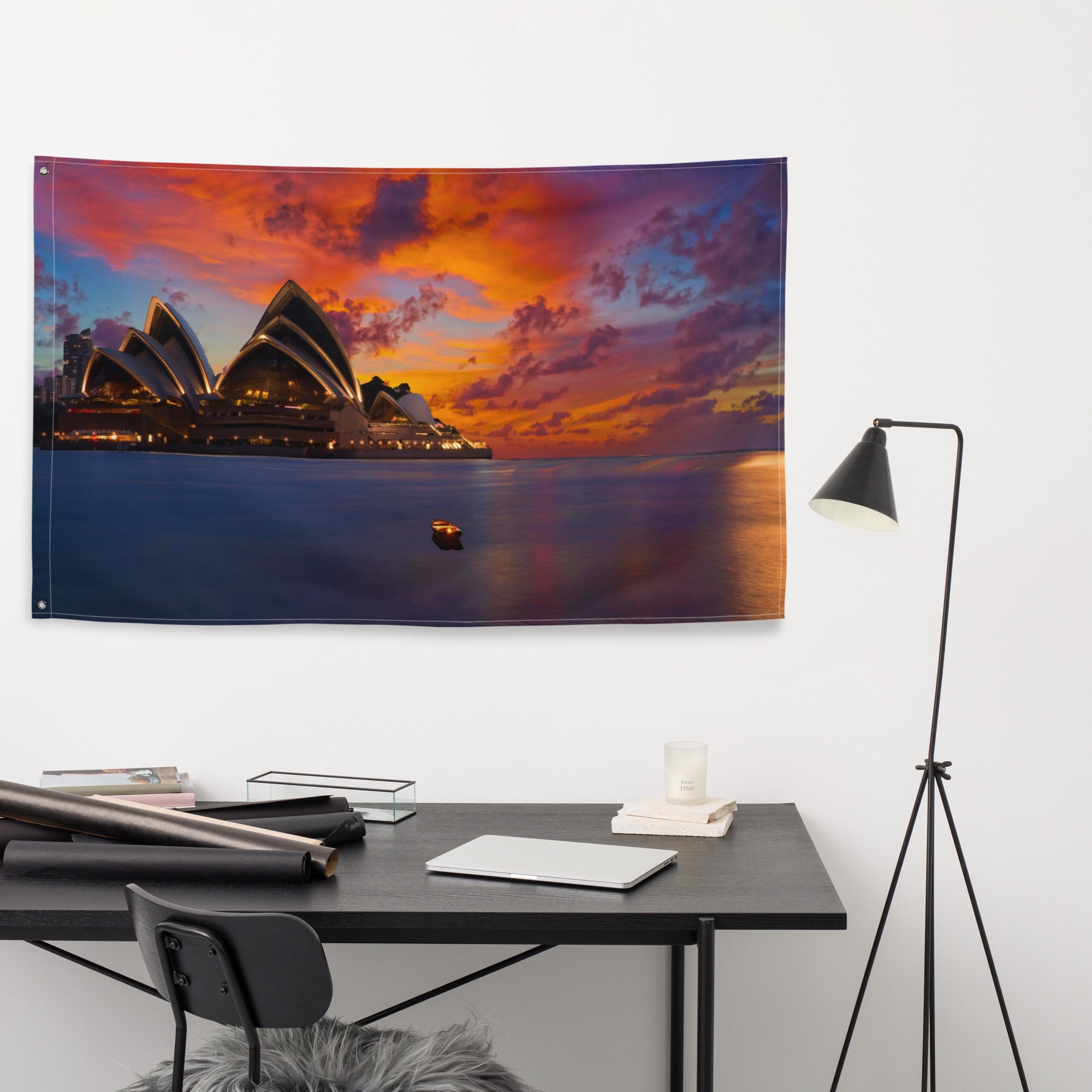 Sydney Opera House Painting Flag Tapestry-3