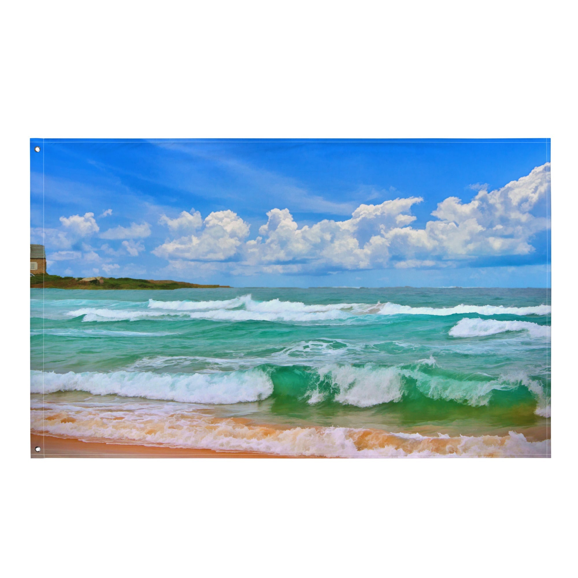 Bondi Beach Painting Flag Tapestry-0