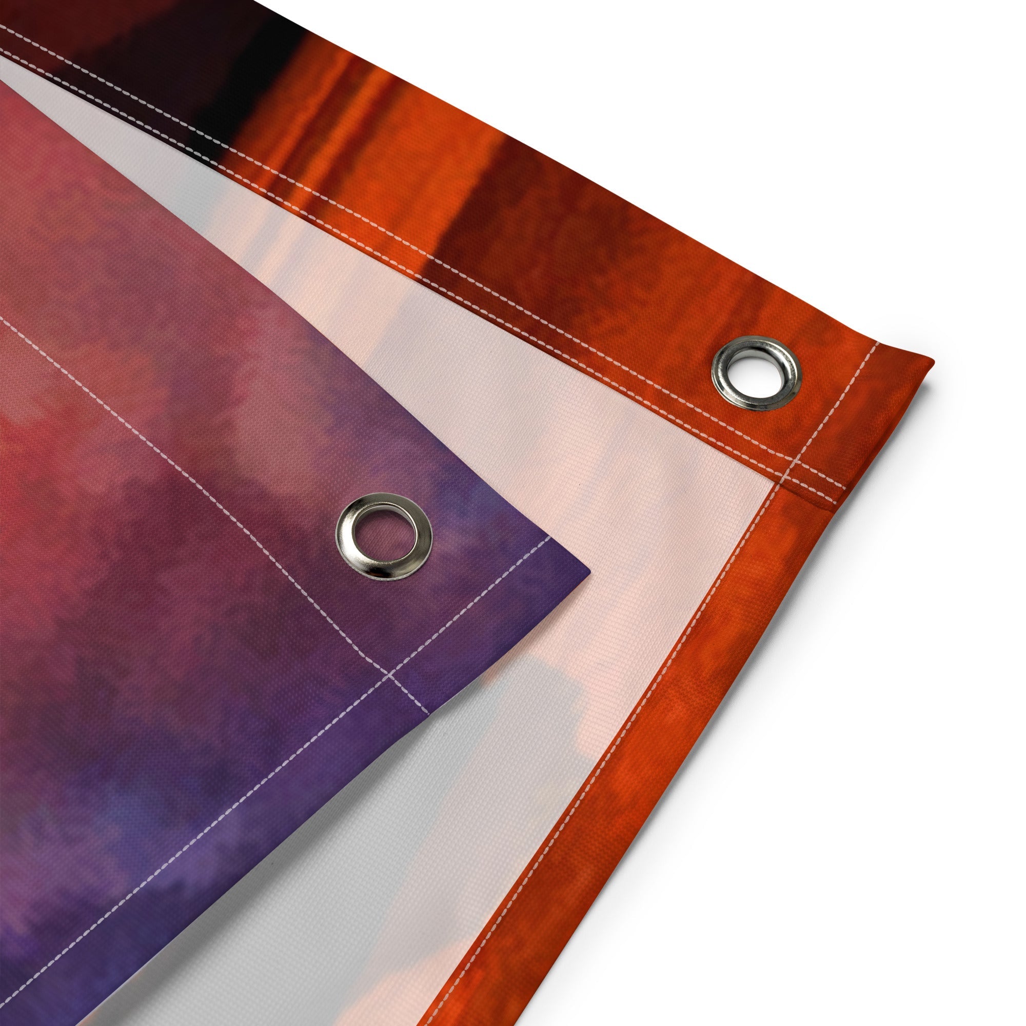 Ship in Sunset Flag Tapestry wall hanging-2