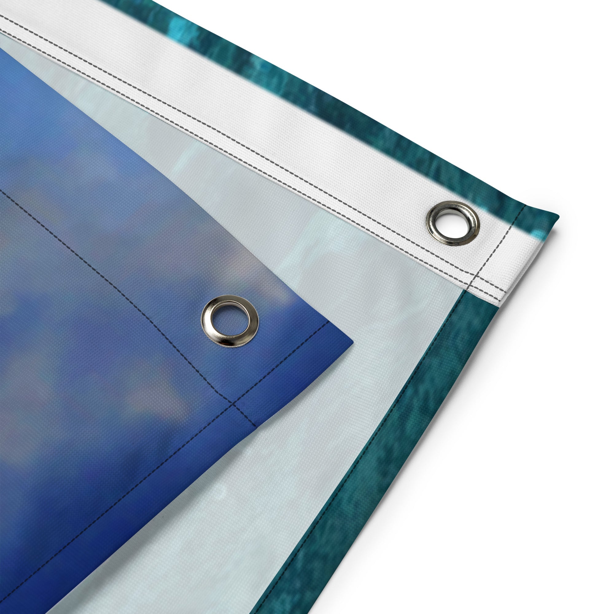 Turtle and Castle Painting Flag Tapestry-3