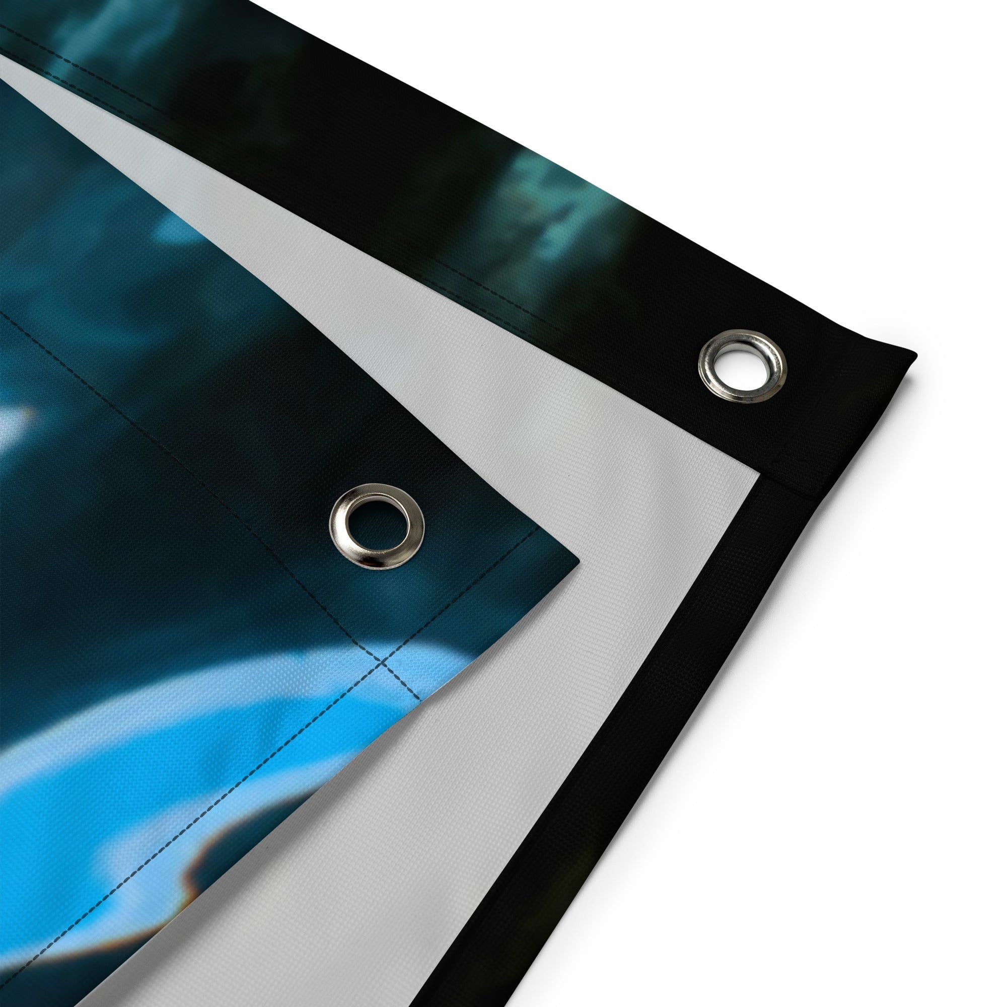 Turtle and Fish Art Flag Tapestry-3