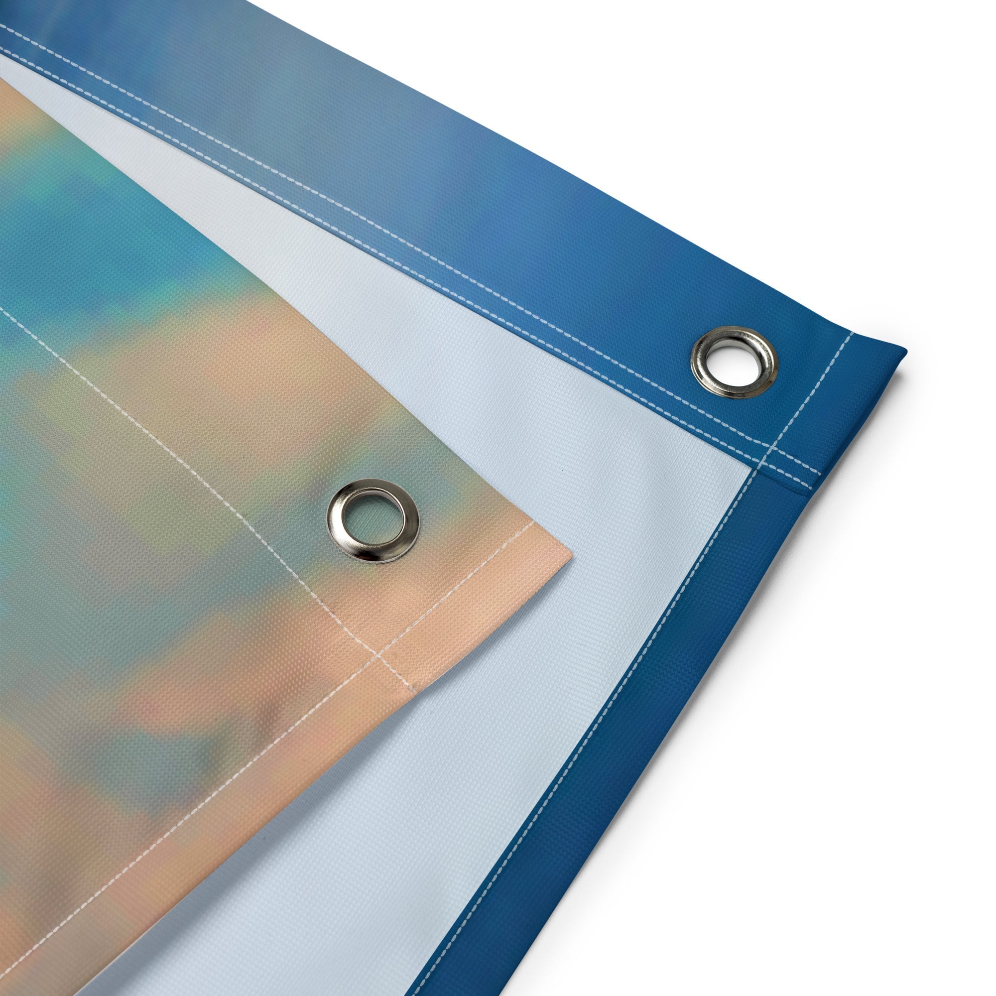 Lighthouse Sunset  Painting Flag Tapestry-2