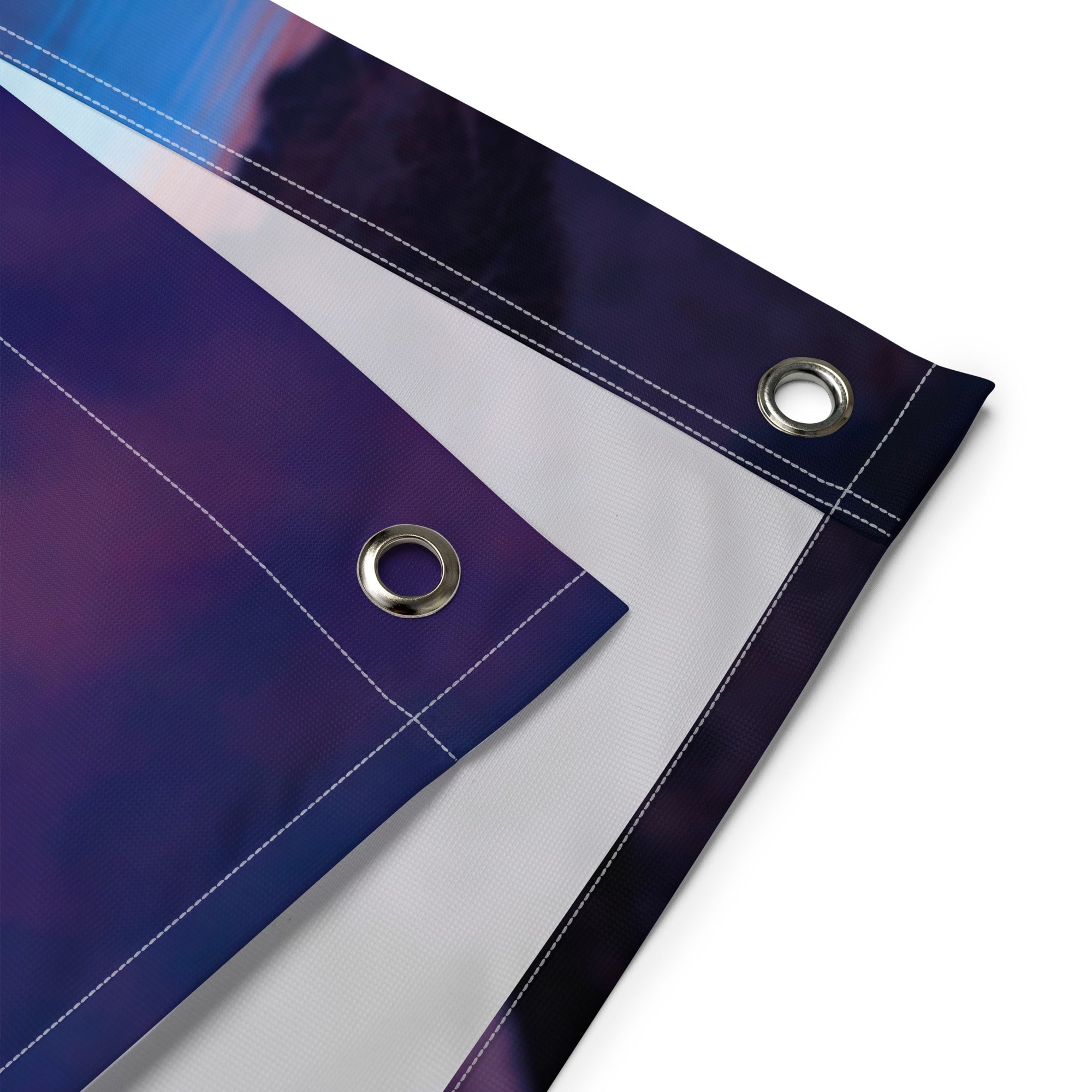 Red And White Lighthouse Painting Flag Tapestry-2