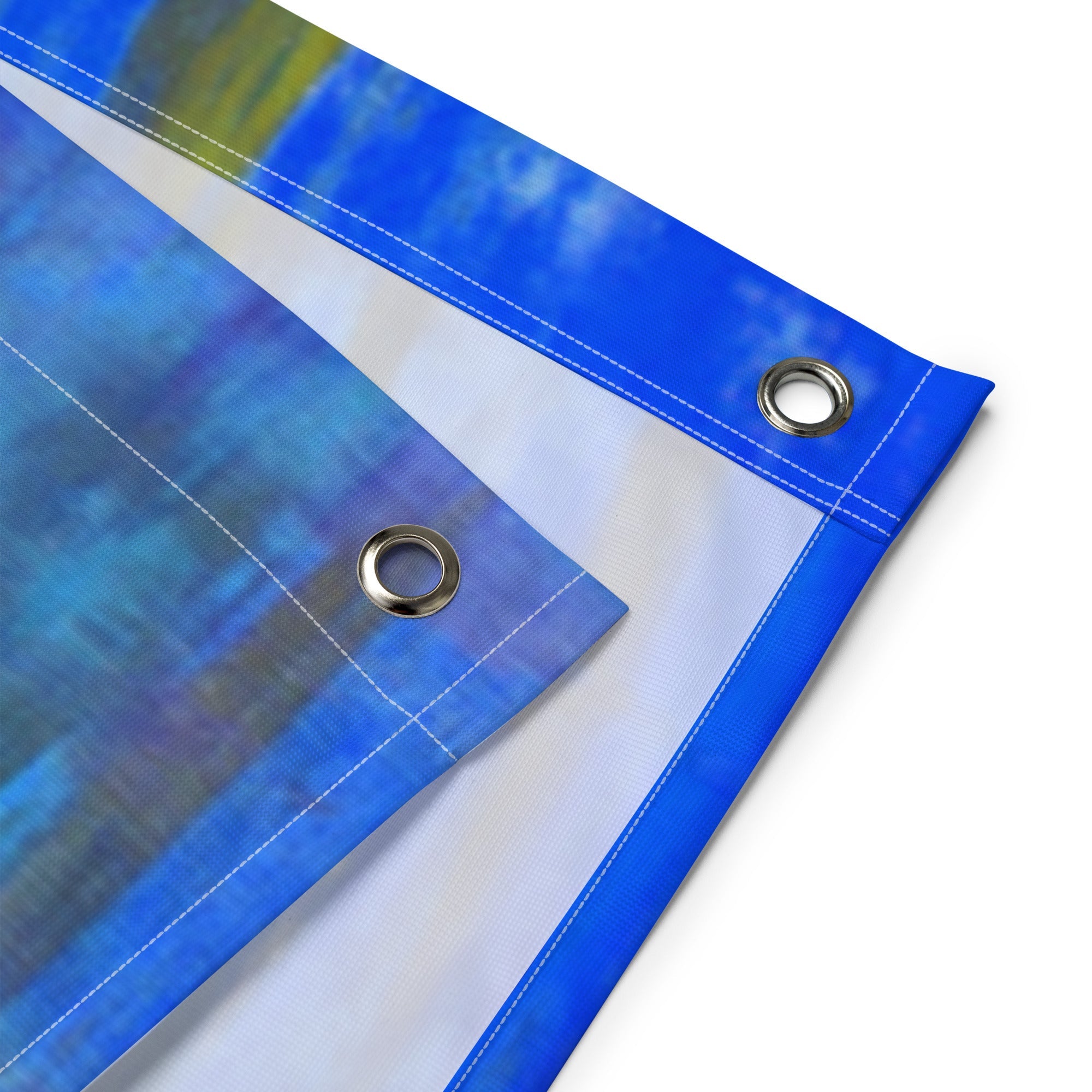 Ganesha Blue Painting Flag Tapestry-2