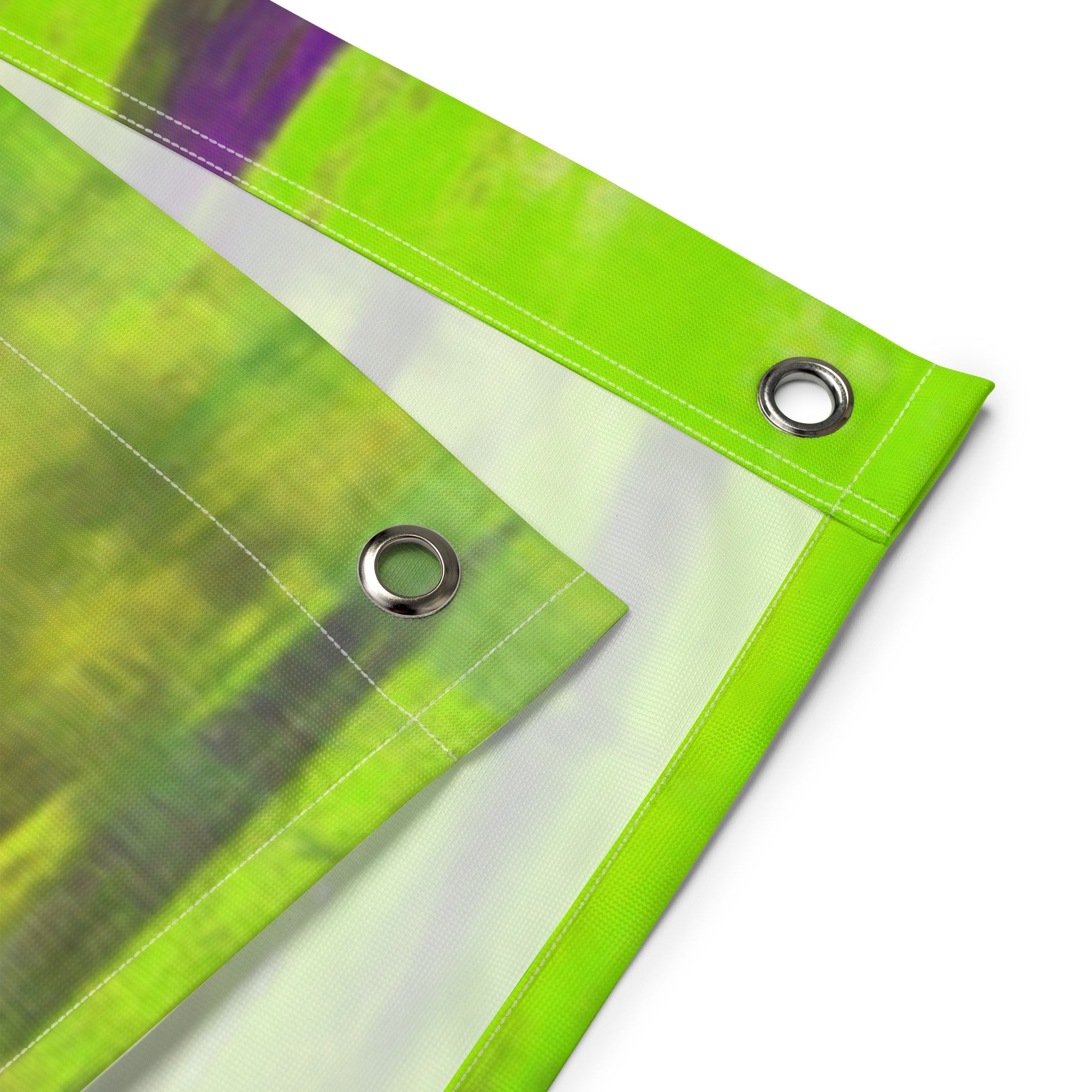 Ganesha Green Painting Flag Tapestry-2