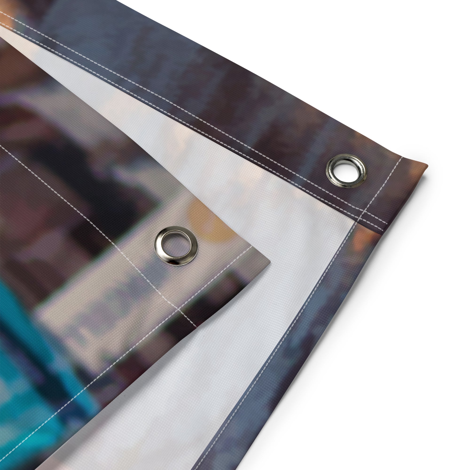 Street Tram Painting Flag Tapestry-2