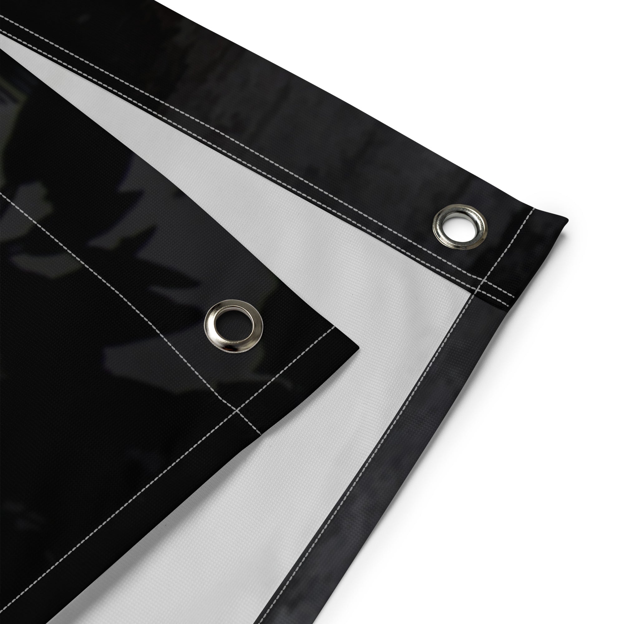 Grey Couple Umbrella Painting Flag Tapestry-2