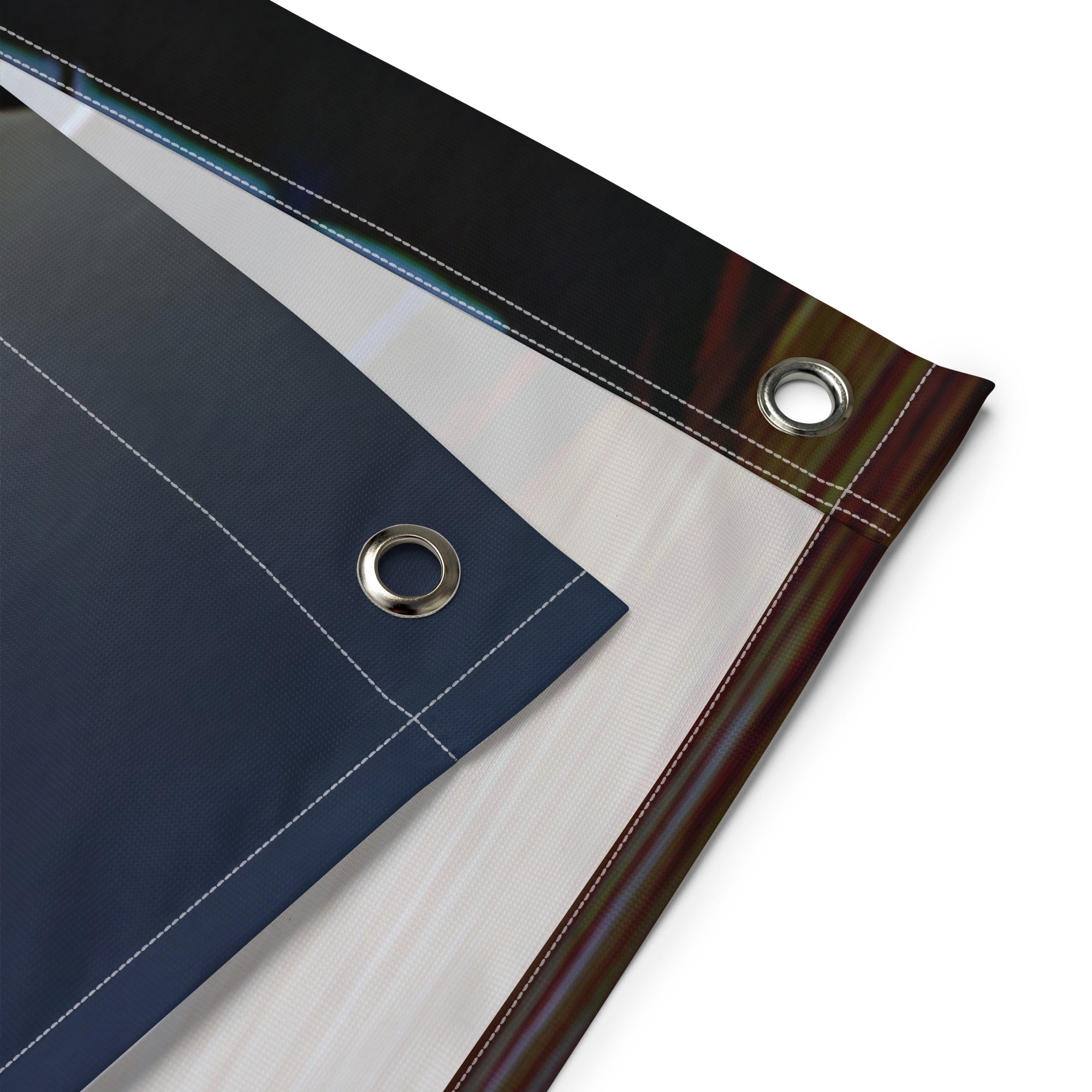 Beach Side Moon Walk Painting Flag Tapestry-2