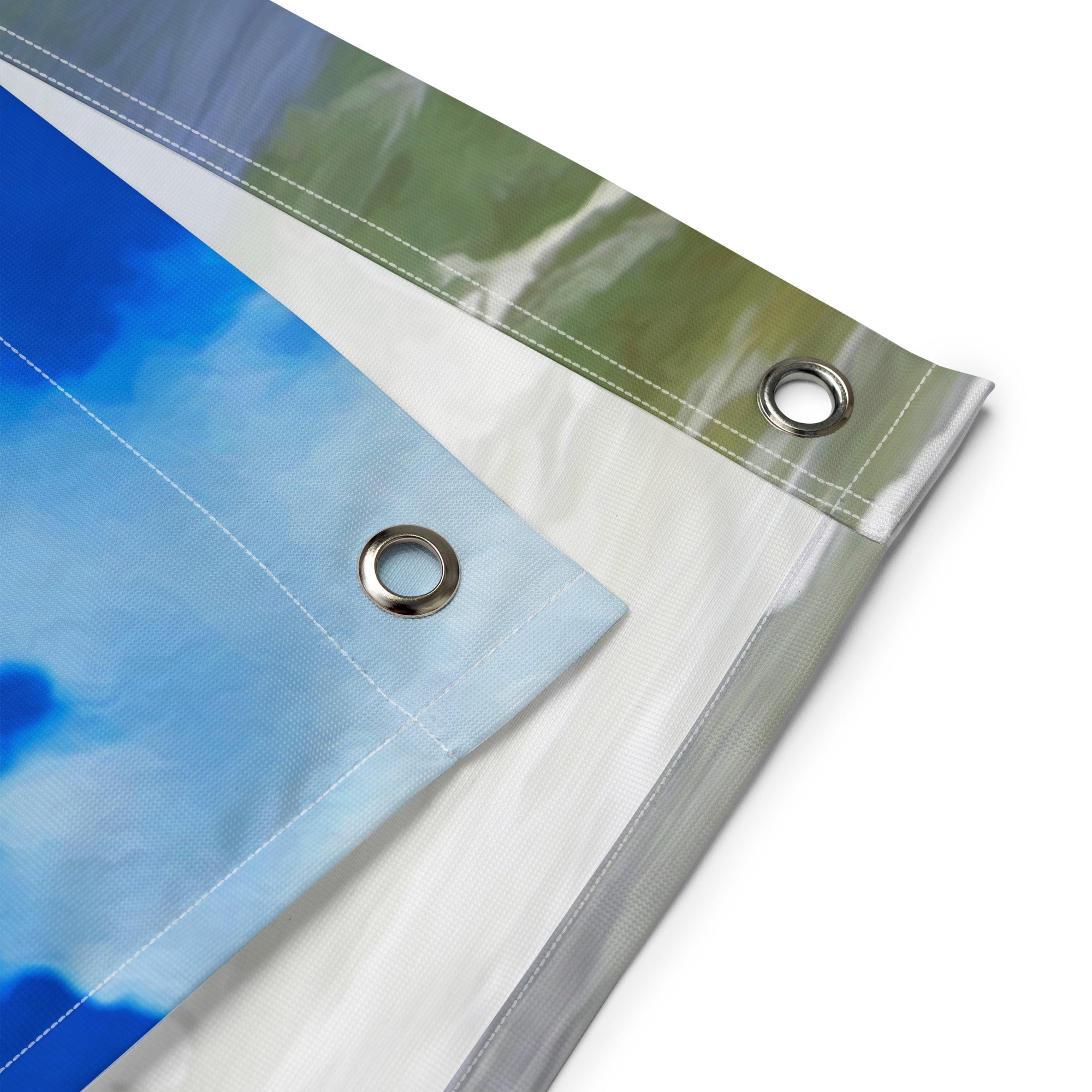 Beach Town Painting Flag Tapestry-2