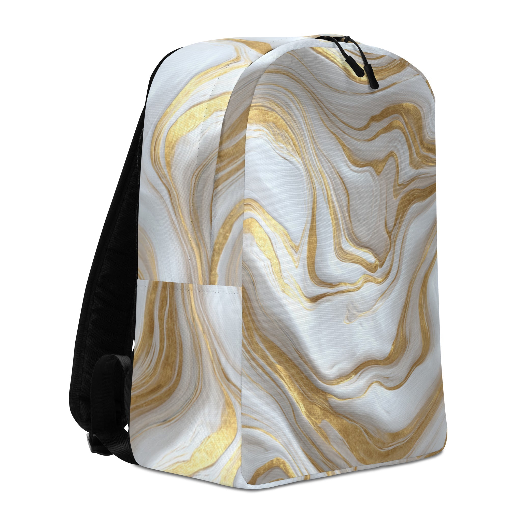 Golden Marble Vein Backpack-2