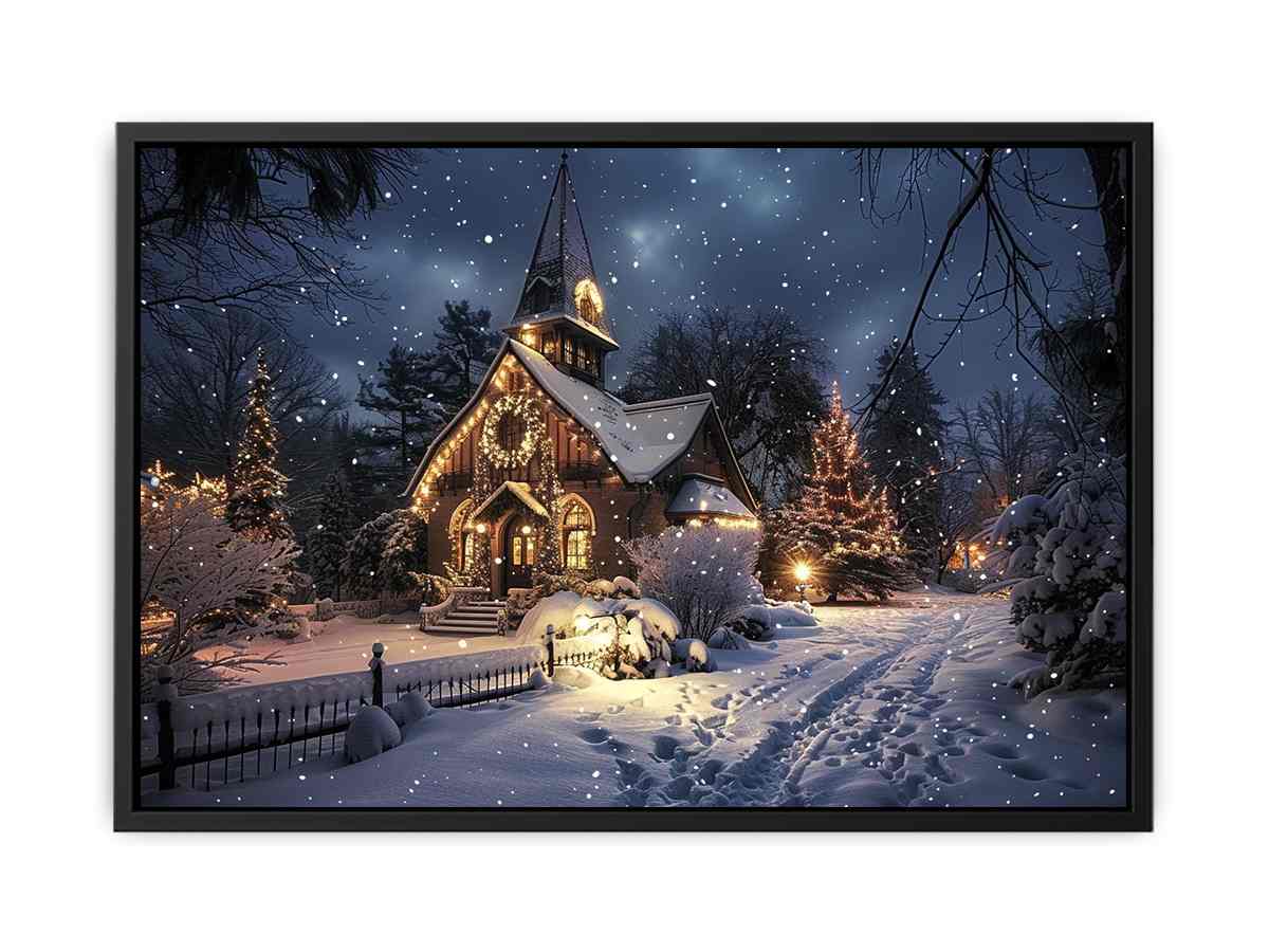 Winter Canvas Christmas   Painting Print-4